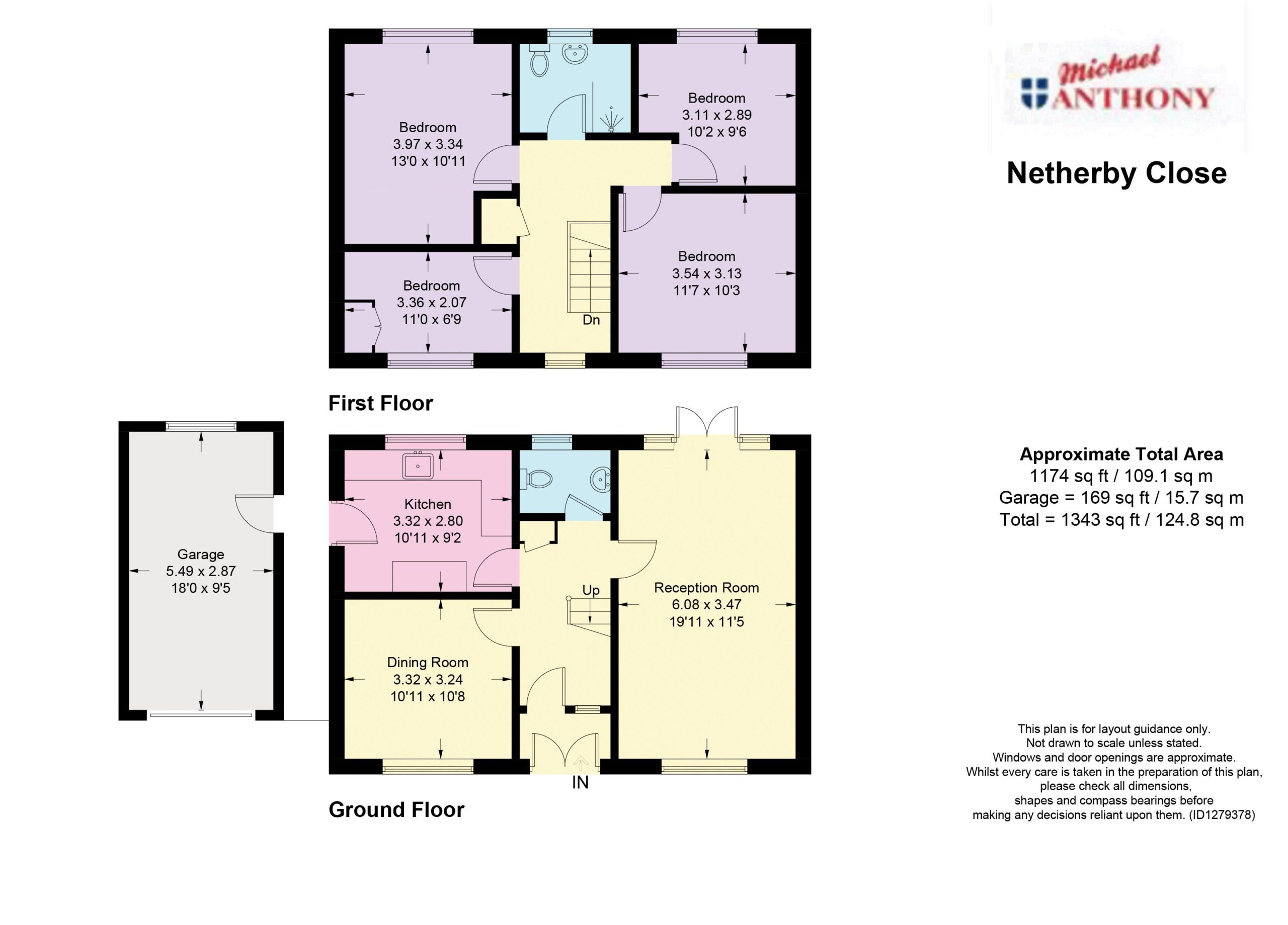 Floorplan for Netherby Close, Tring, Hertfordshire, HP23 5PJ