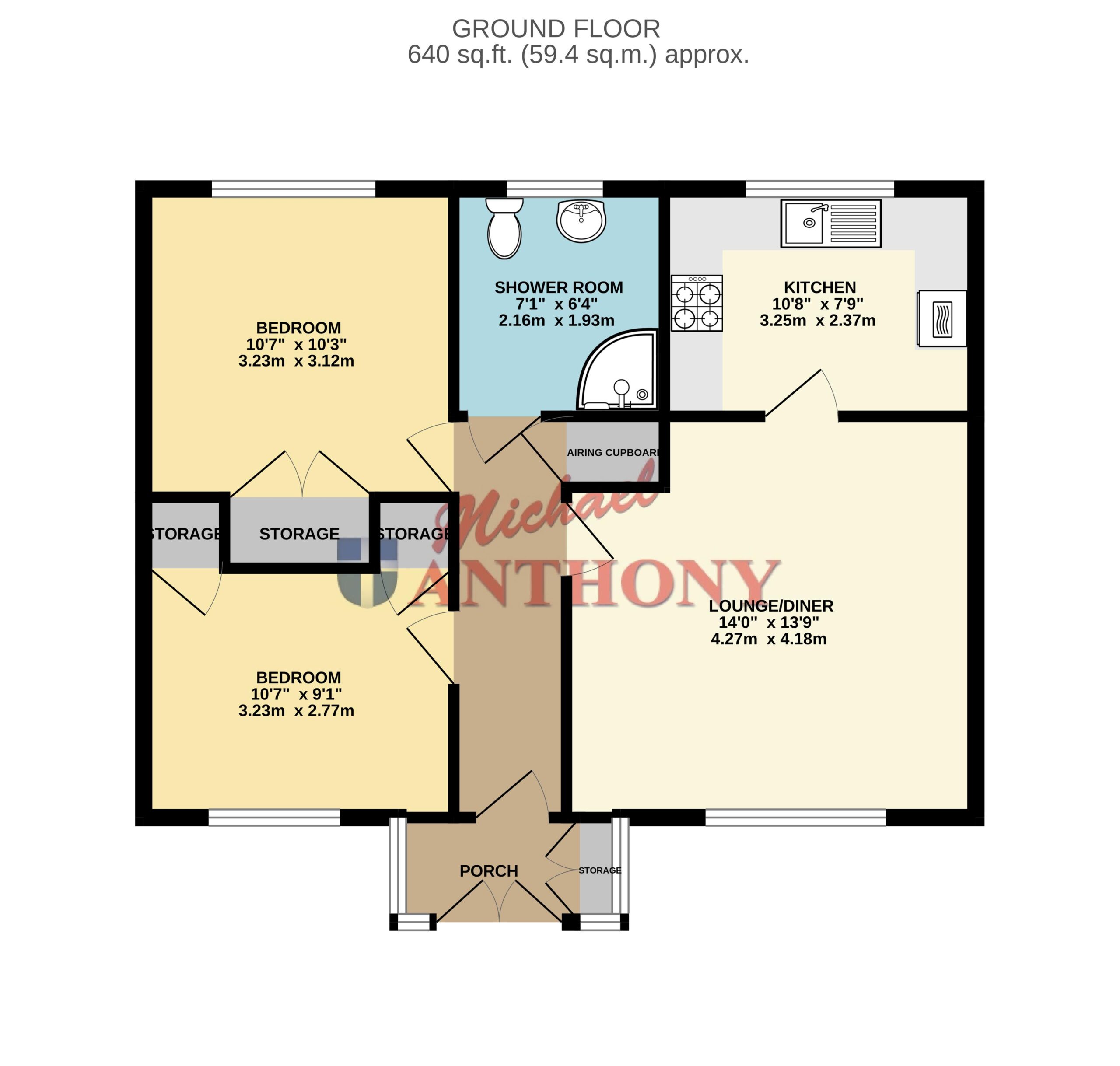 Floorplan for Epsom Grove, Bletchley, Milton Keynes, Buckinghamshire, MK3 5NR