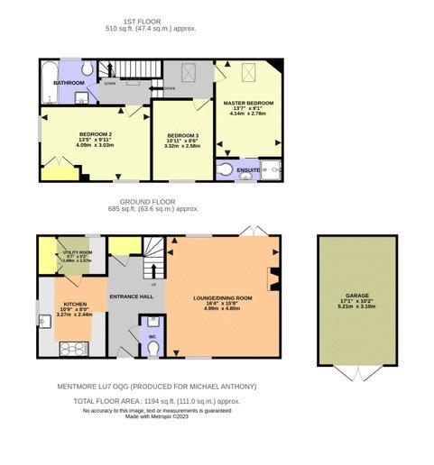 Floorplan for Mentmore, Buckinghamshire, LU7 0QG