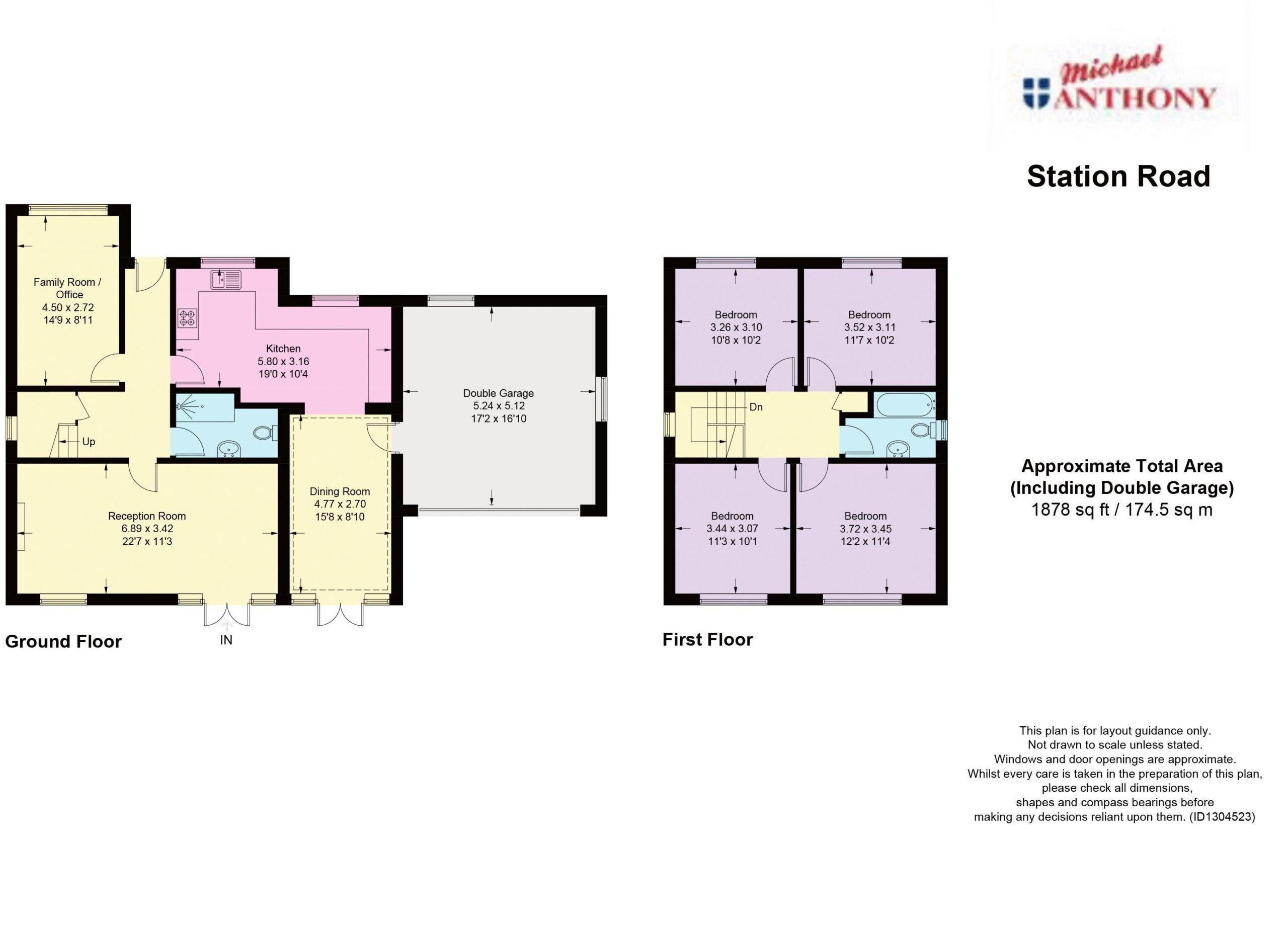Floorplan for Station Road, Long Marston, Hertfordshire, HP23 4QS