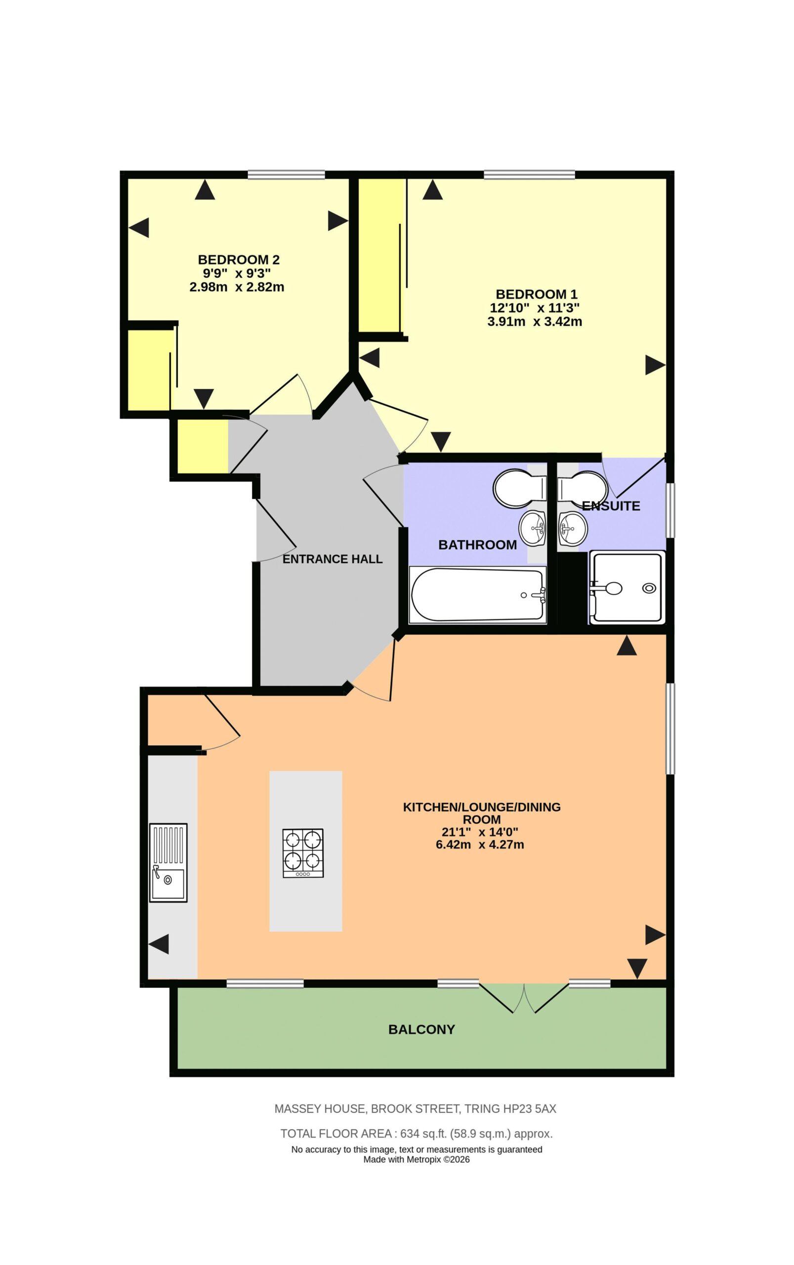 Floorplan for Massey House, Brook Street, Tring, Hertfordshire, HP23 5AX