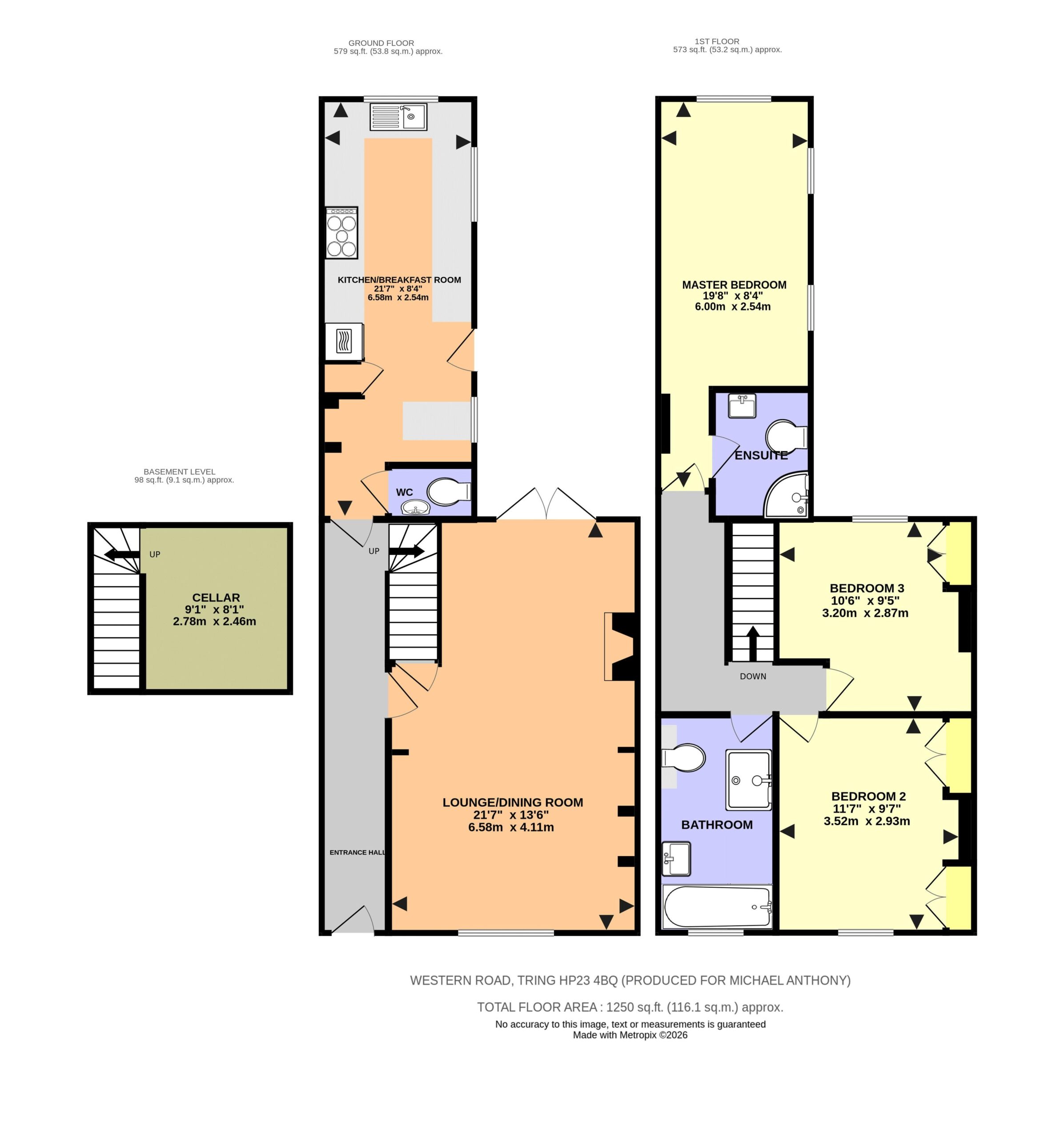 Floorplan for Western Road, Tring, Hertfordshire, HP23 4BQ