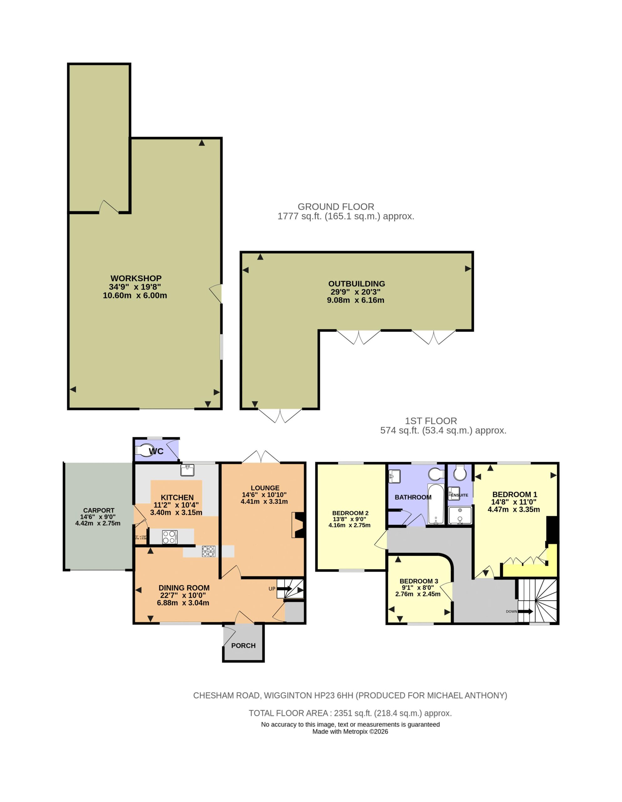 Floorplan for Chesham Road, Wigginton, Hertfordshire, HP23 6HH