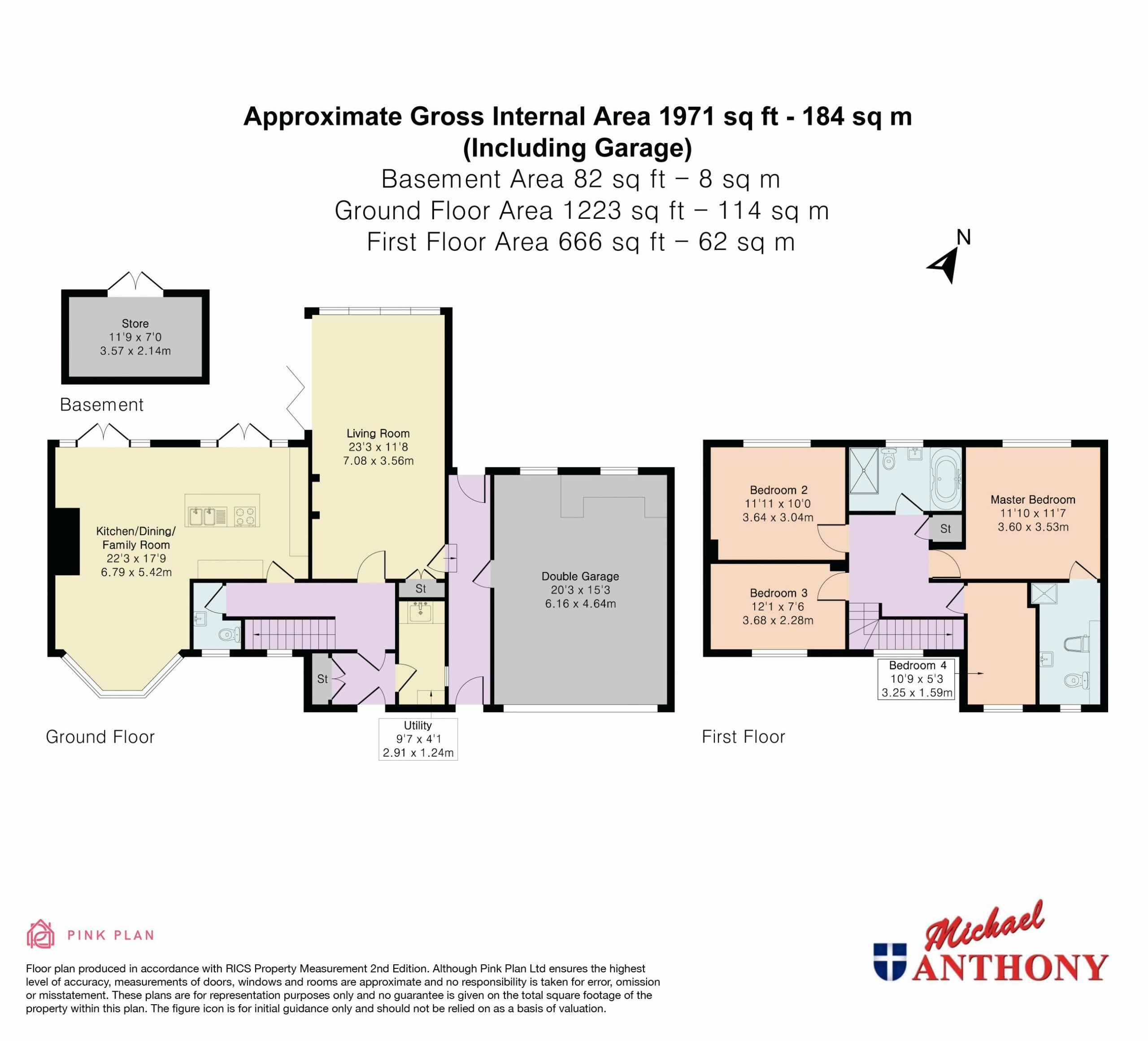 Floorplan for Upper Icknield Way, Aston Clinton, Aylesbury, Buckinghamshire, HP22 5NF