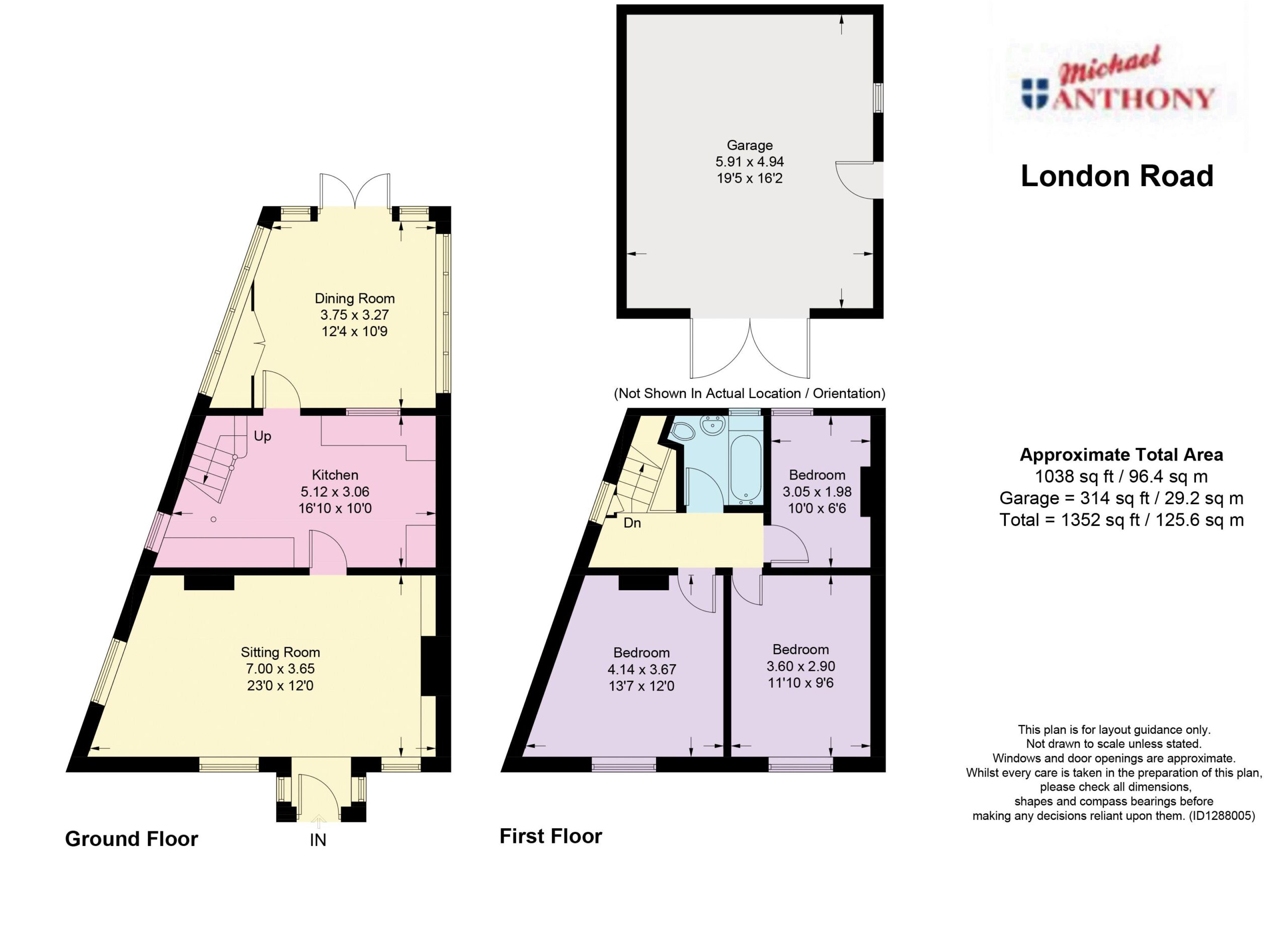 Floorplan for London Road, Aston Clinton, Buckinghamshire, HP22 5HN