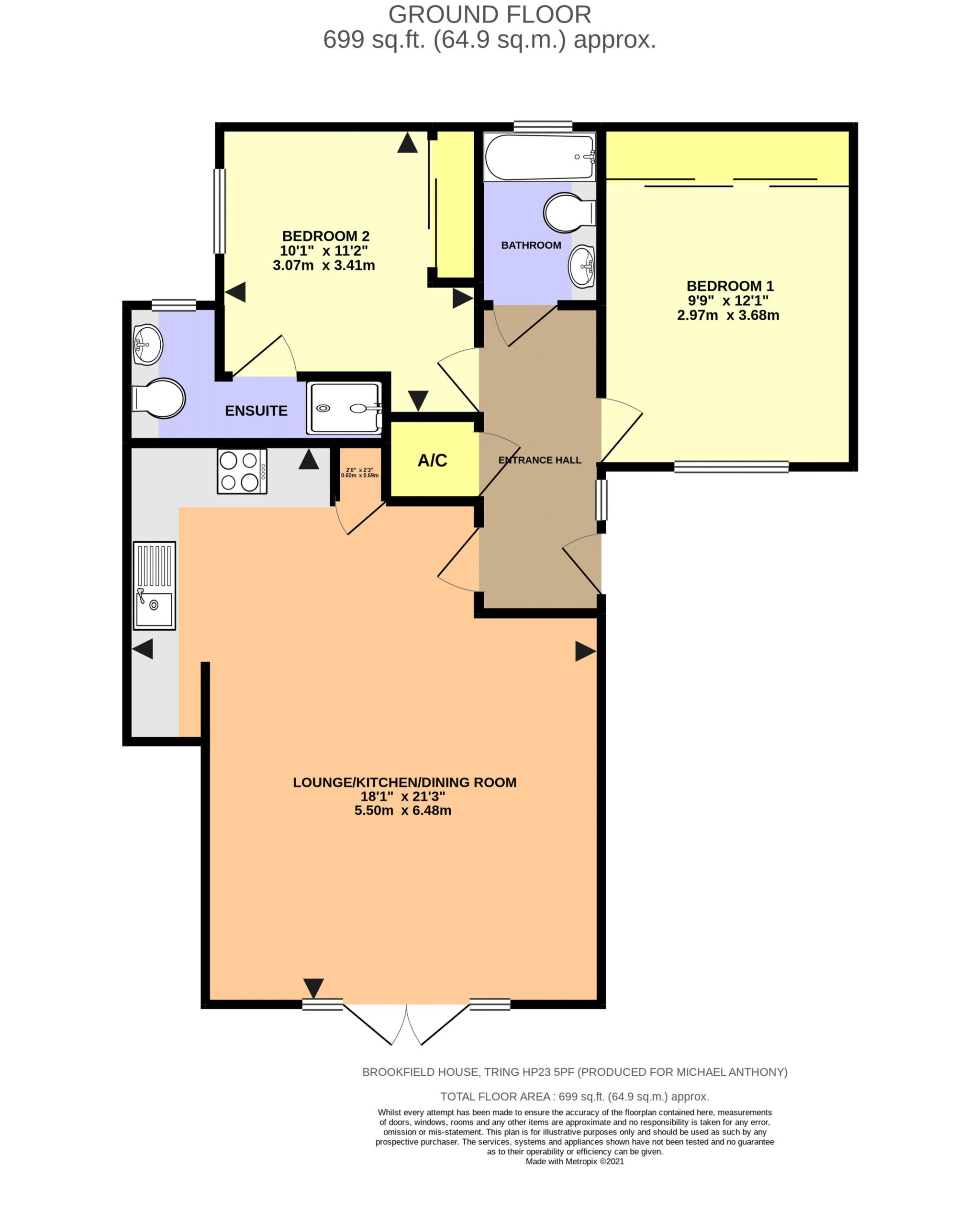 Floorplan for Brook Street, Tring, Hertfordshire, HP23 5PF