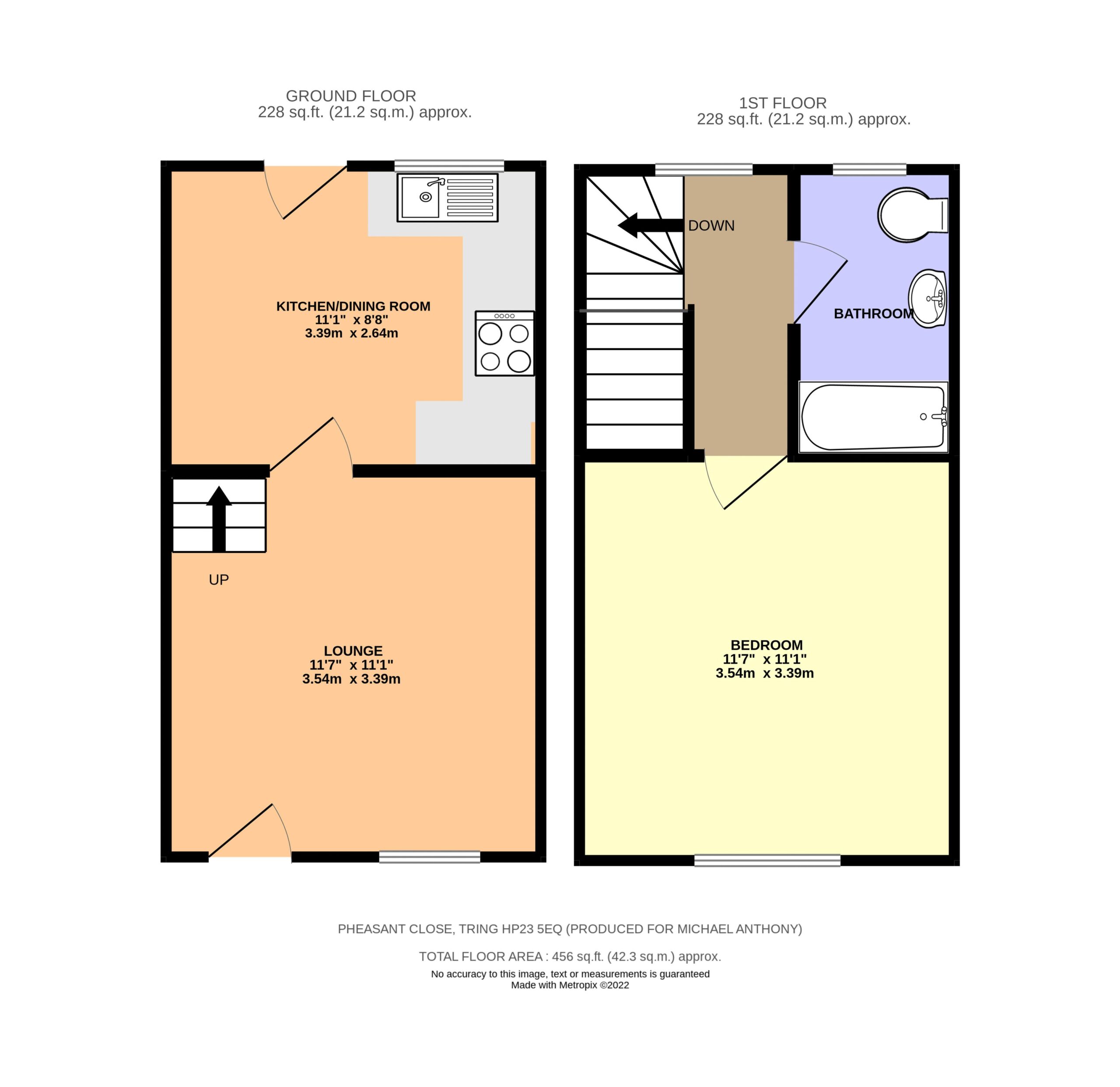 Floorplan for Pheasant Close, Tring, Hertfordshire, HP23 5EQ