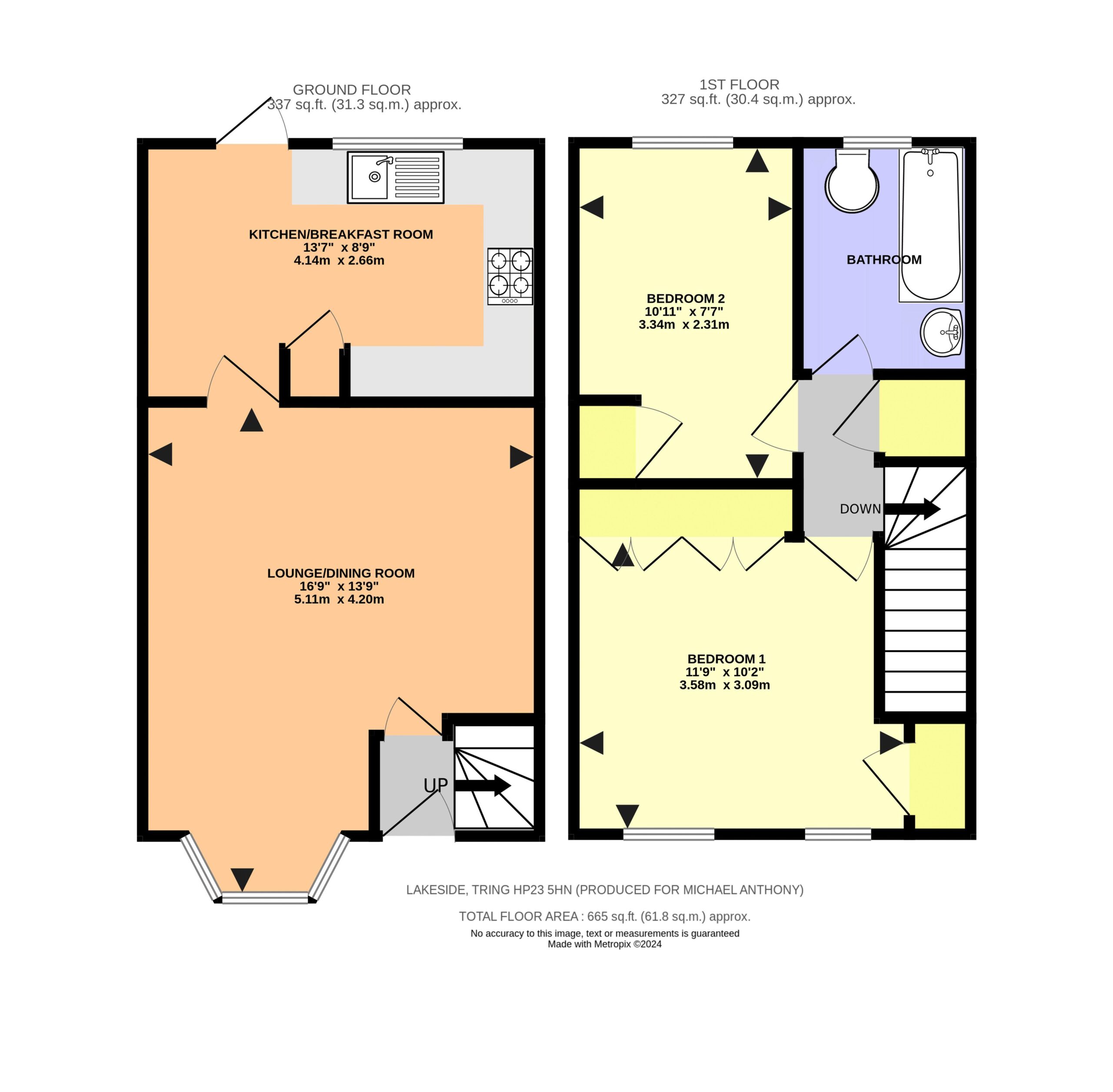Floorplan for Lakeside, Tring, Hertfordshire, HP23 5HN