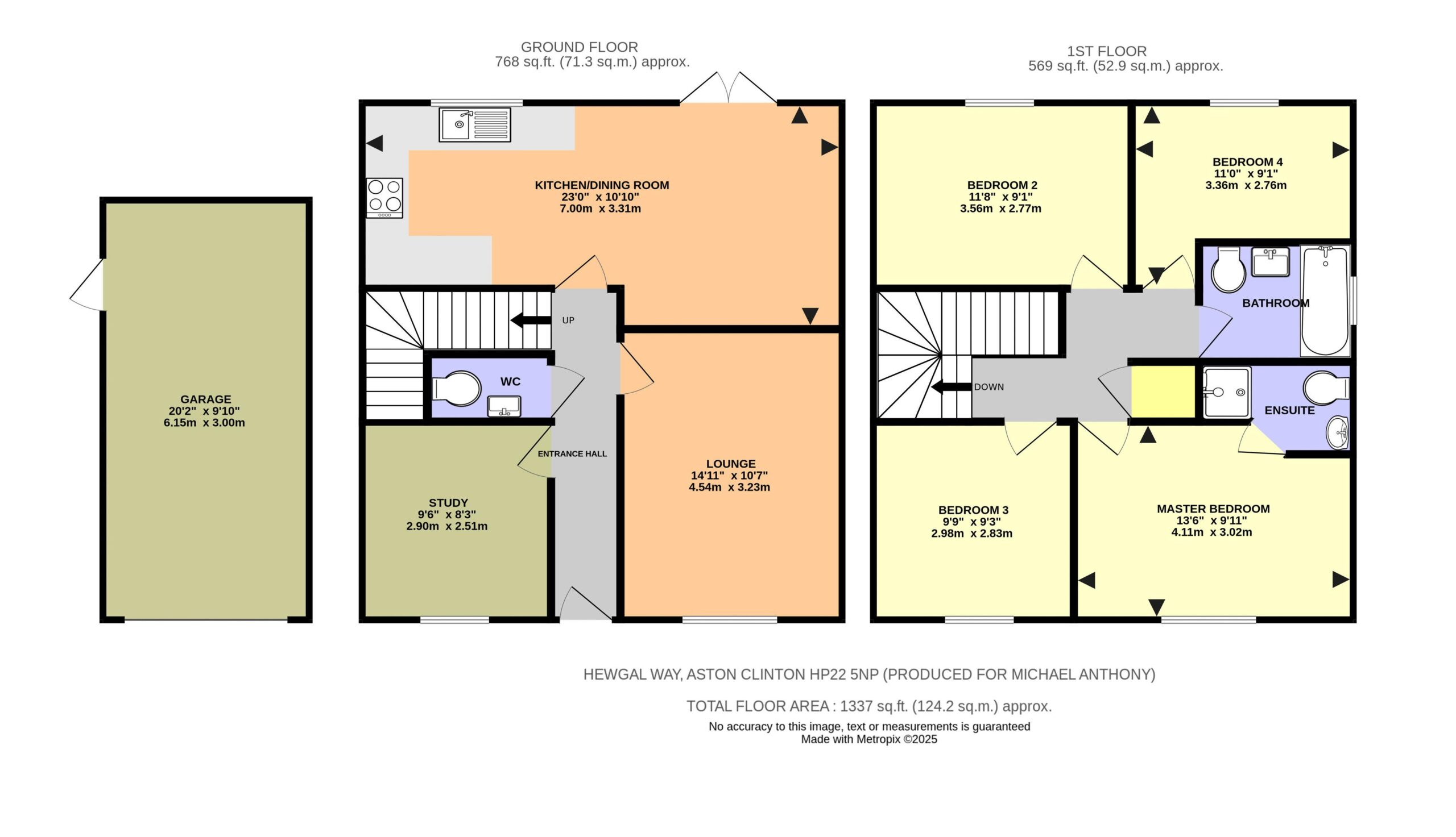 Floorplan for Hewgal Way, Aston Clinton, Buckinghamshire, HP22 5NP