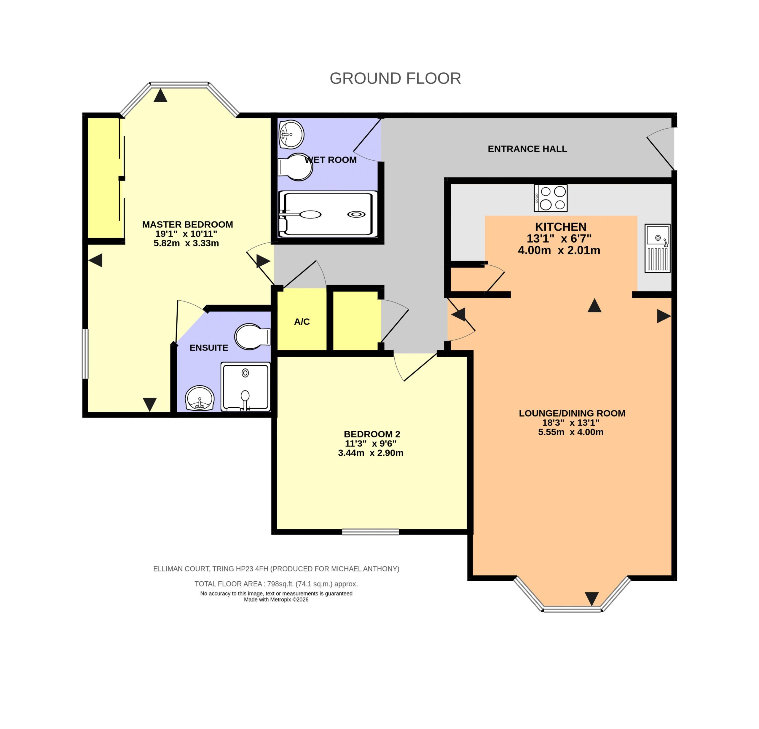 Floorplan for Gowers Yard, Tring, Hertfordshire, HP23 4FH