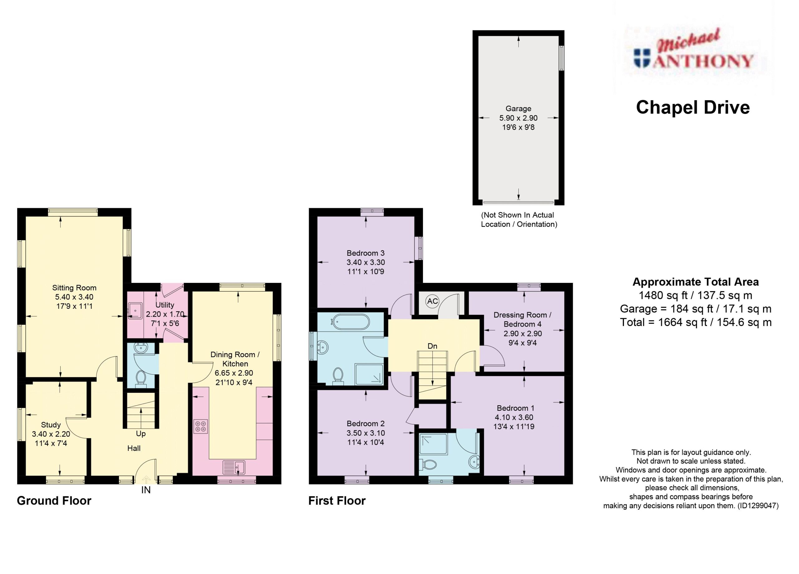 Floorplan for Chapel Drive, Aston Clinton, Buckinghamshire, HP22 5EN