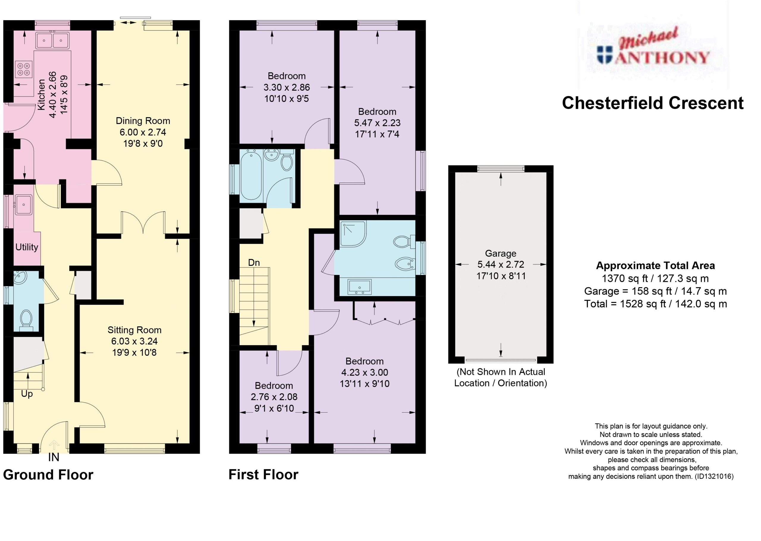 Floorplan for Chesterfield Crescent, Wing, Leighton Buzzard, Bedfordshire, LU7 0TW