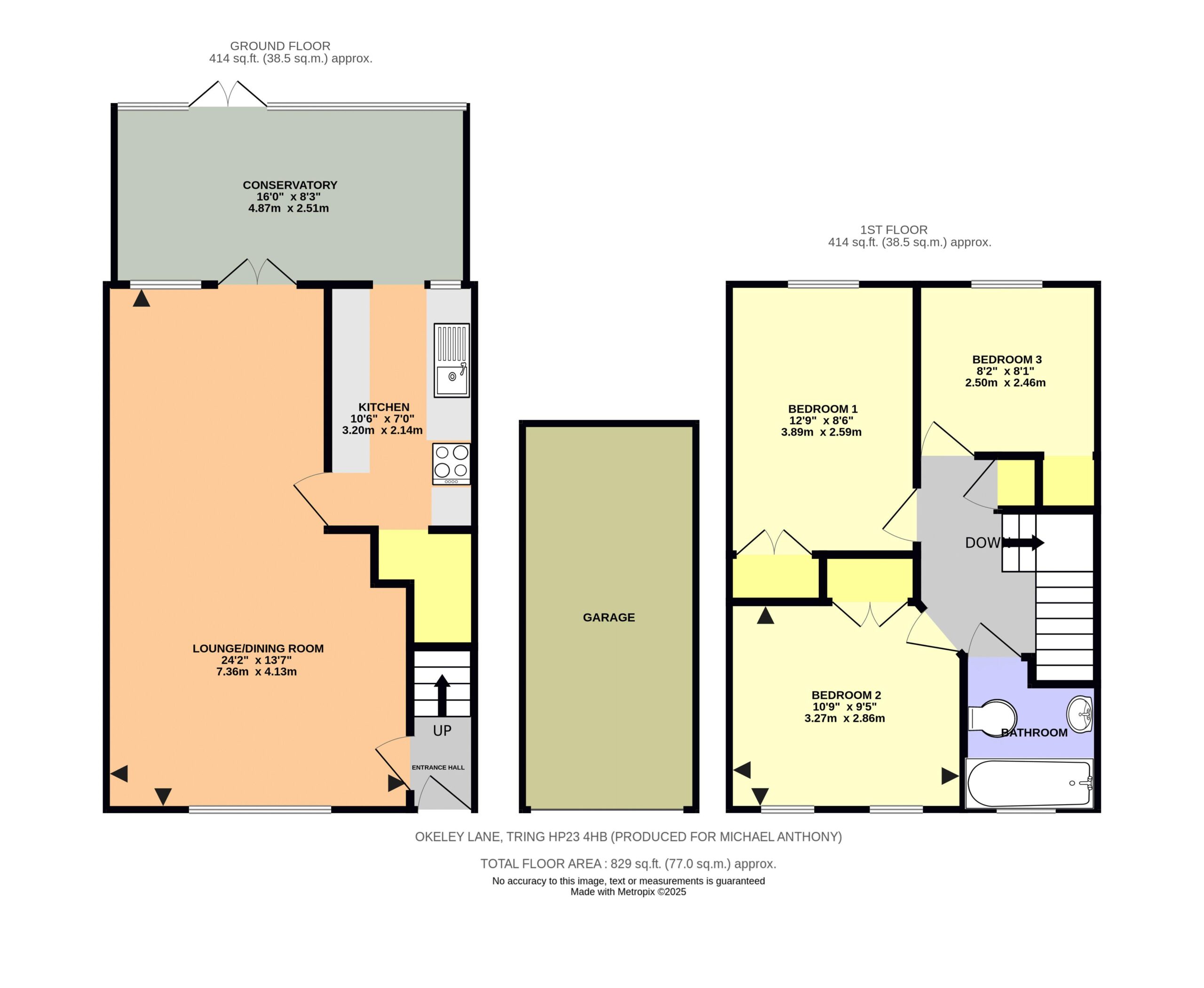 Floorplan for Okeley Lane, Tring, Hertfordshire, HP23 4HB