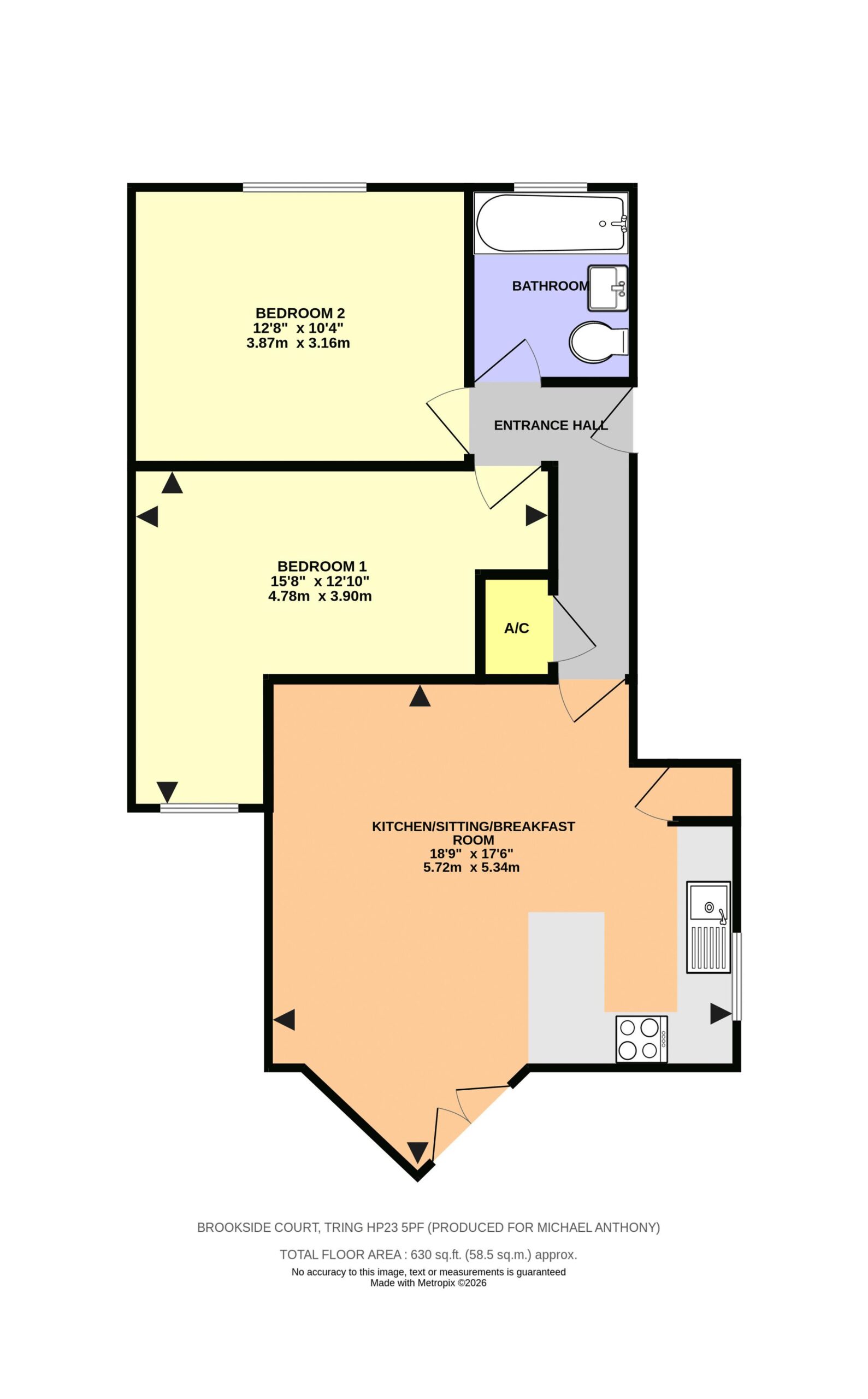 Floorplan for Brook Street, Tring, Hertfordshire, HP23 5PF