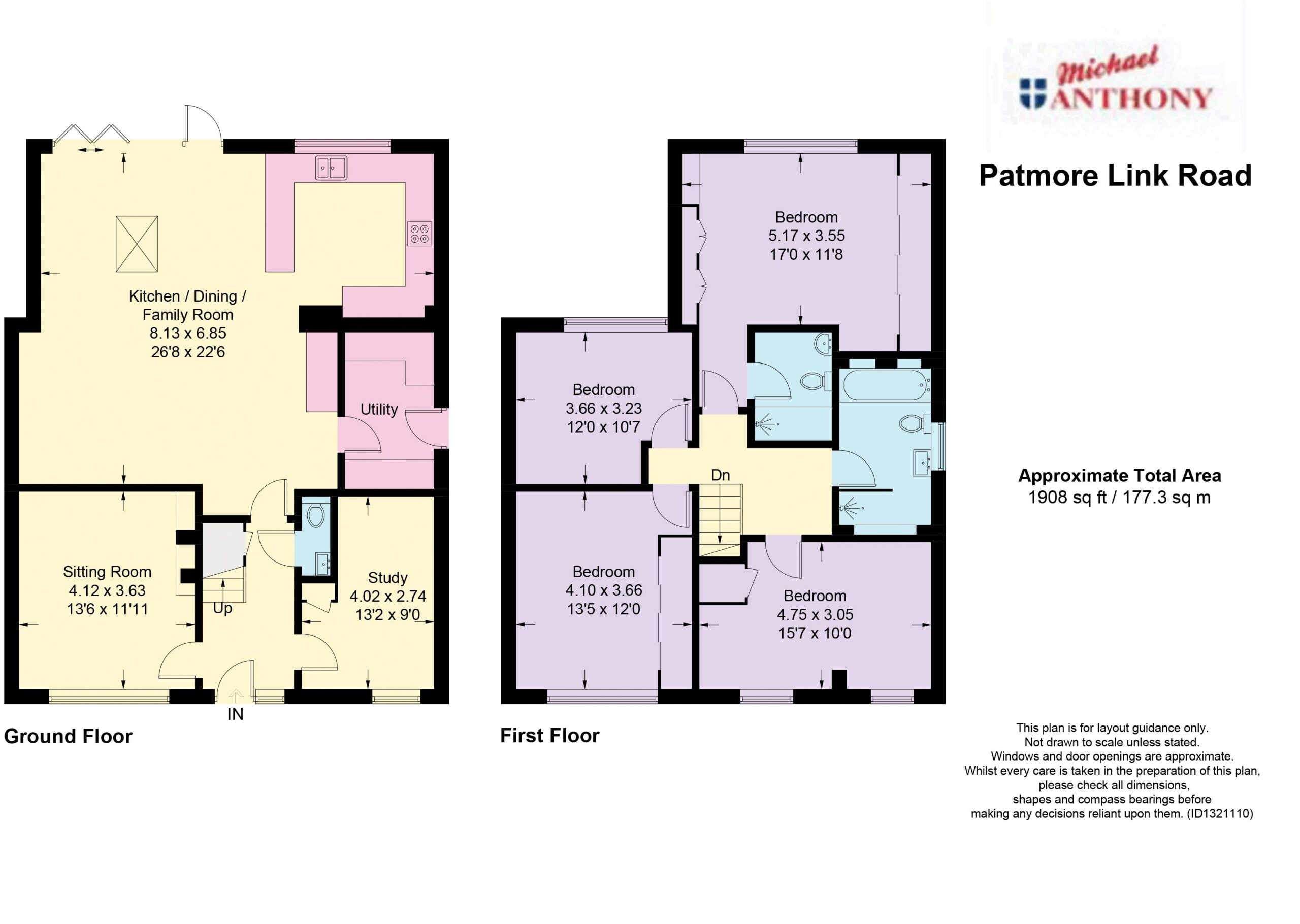 Floorplan for Patmore Link Road, Hemel Hempstead, Hertfordshire, HP2 4PX