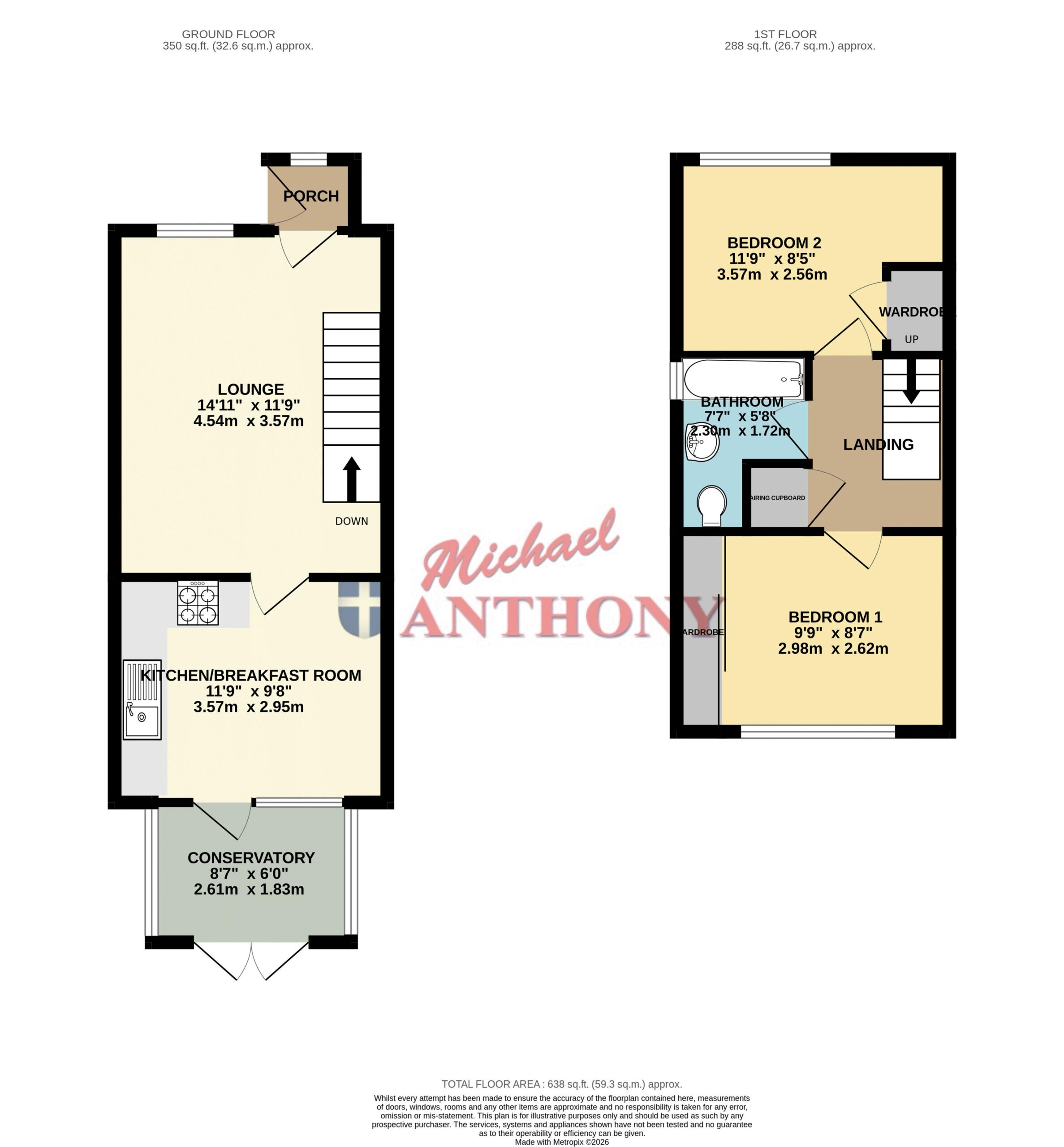 Floorplan for Gwynne Close, Tring, Hertfordshire, HP23 5EN