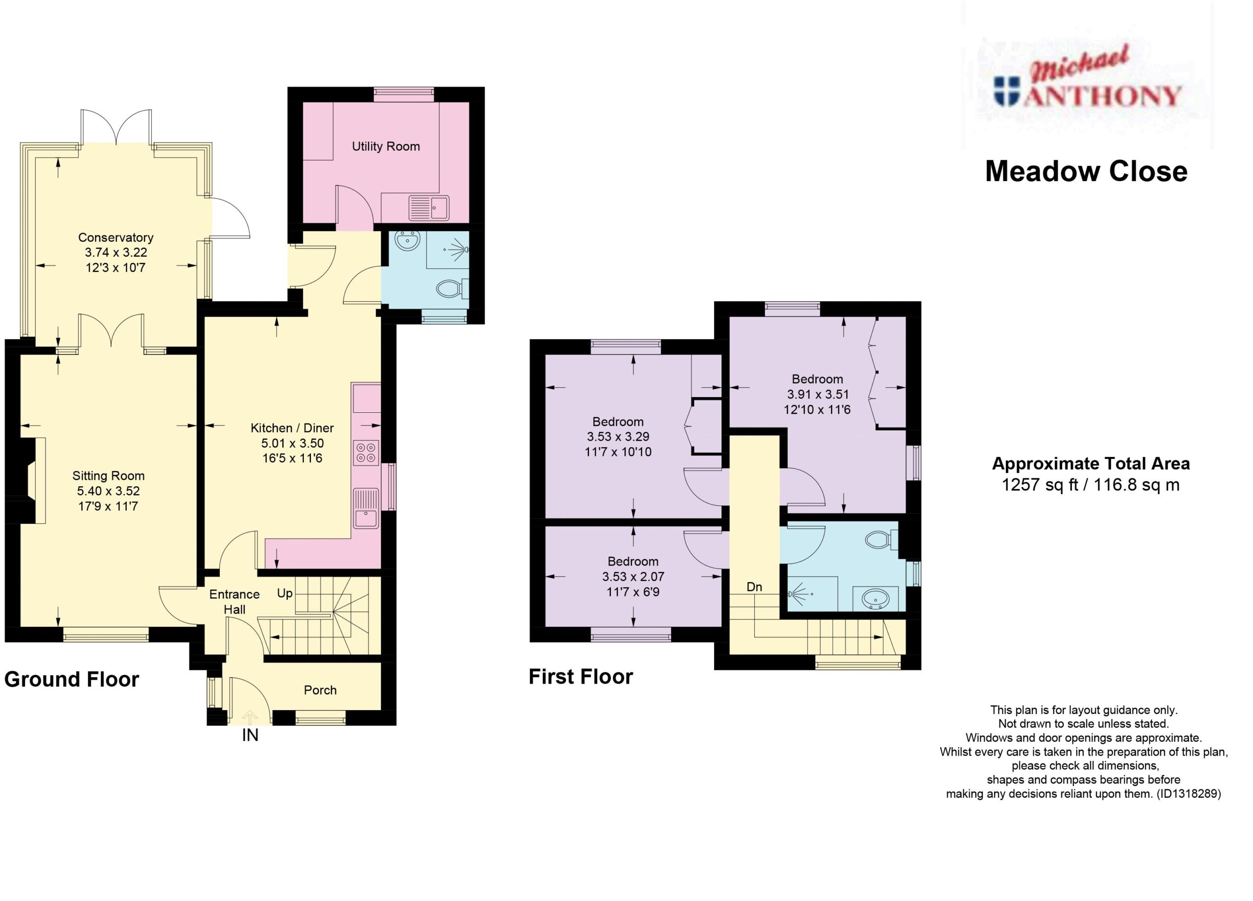 Floorplan for Meadow Close, Tring, Hertfordshire, HP23 5BT