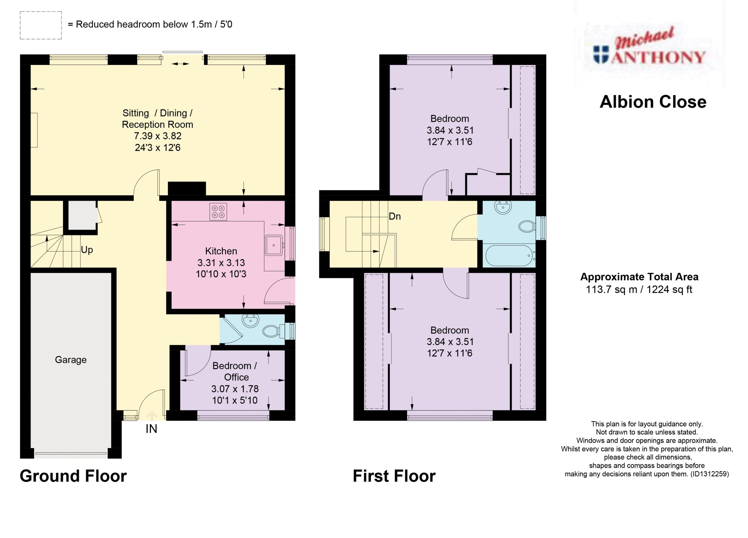 Floorplan for Albion Road, Pitstone, Buckinghamshire, LU7 9AY