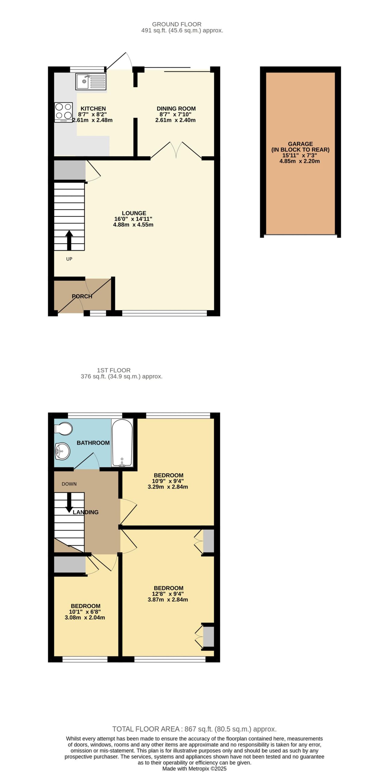 Floorplan for Burns Drive, Hemel Hempstead, Hertfordshire, HP2 7NR