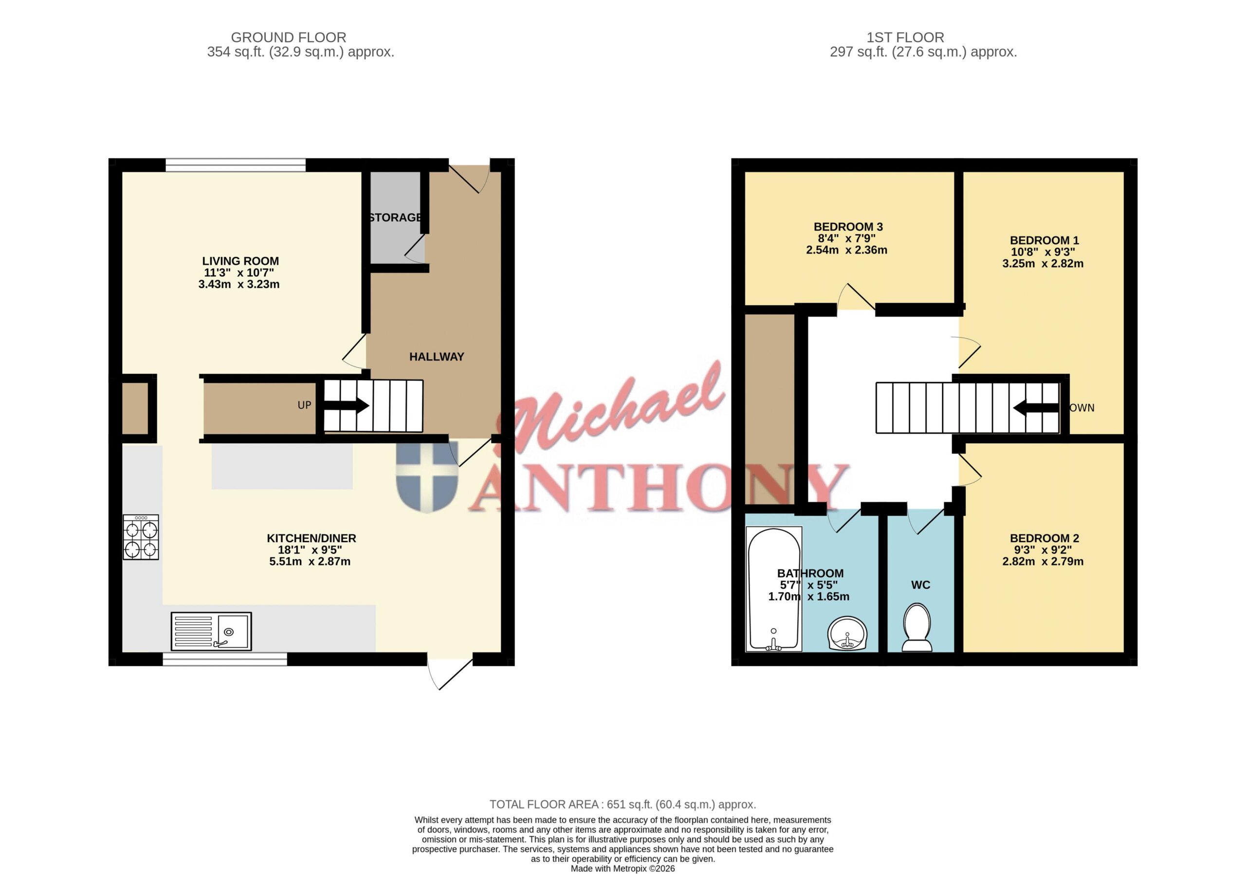 Floorplan for Turnmill Avenue, Springfield, Milton Keynes, Buckinghamshire, MK6 3JW