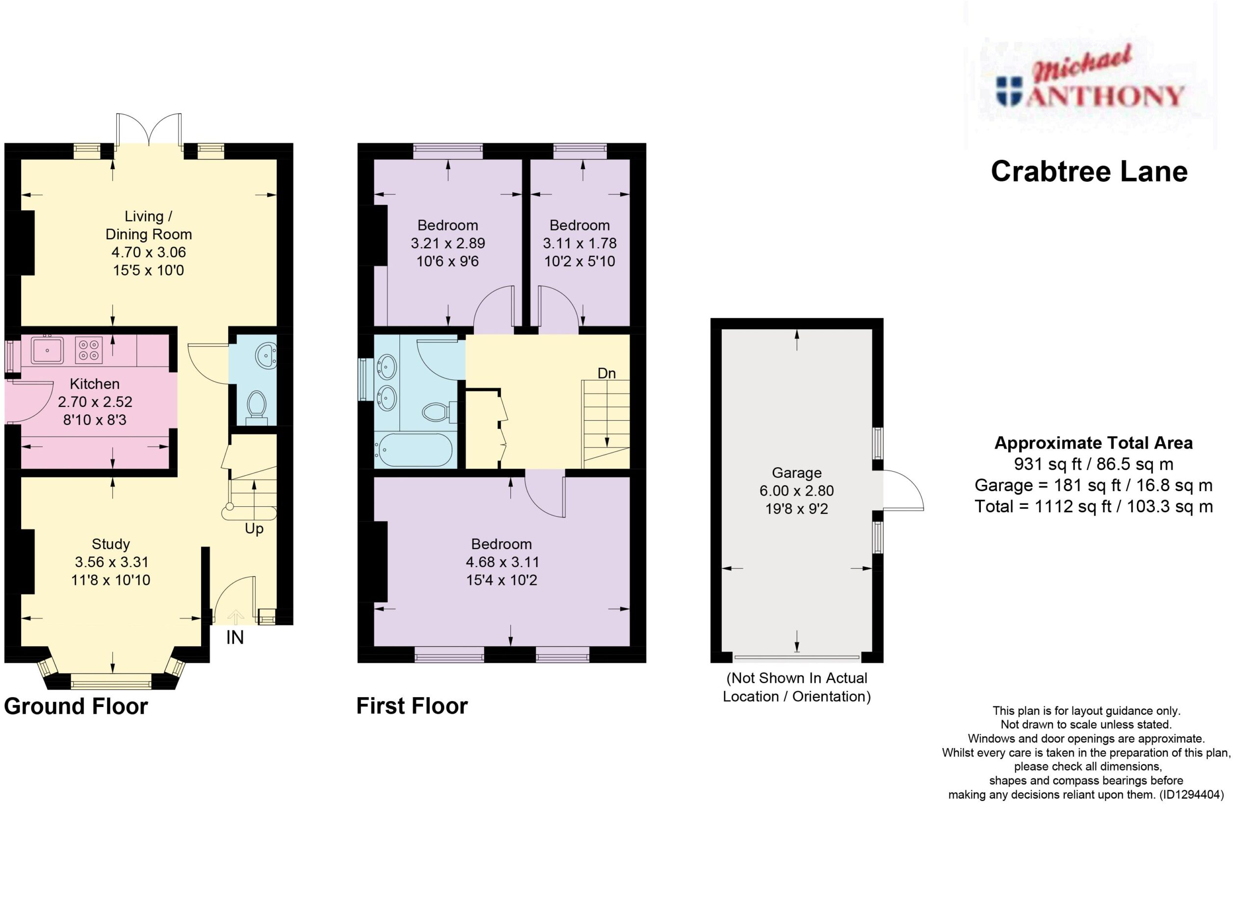 Floorplan for Crabtree Lane, Hemel Hempstead, Hertfordshire, HP3 9EG
