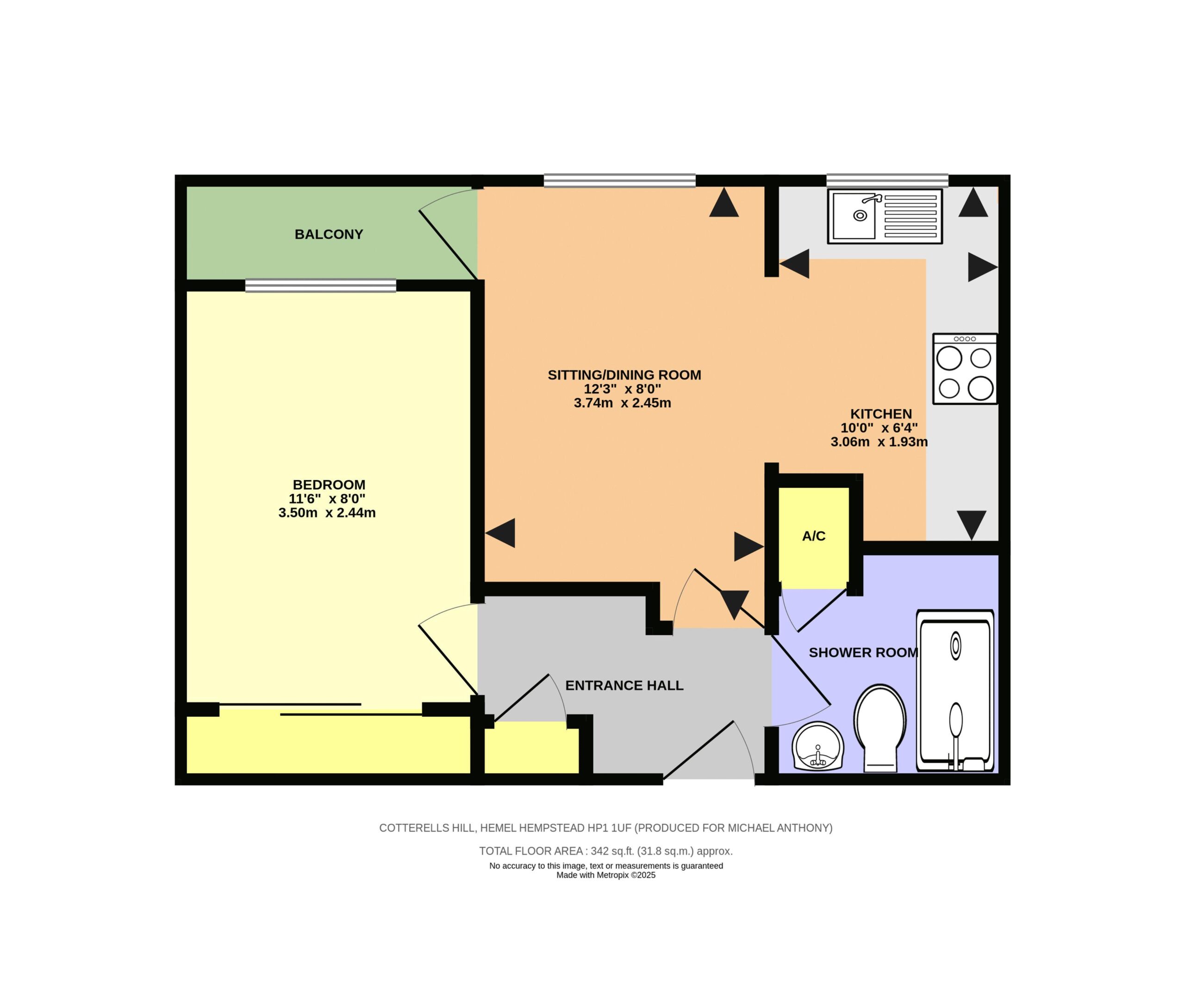 Floorplan for Cotterells, Hemel Hempstead, Hertfordshire, HP1 1UF