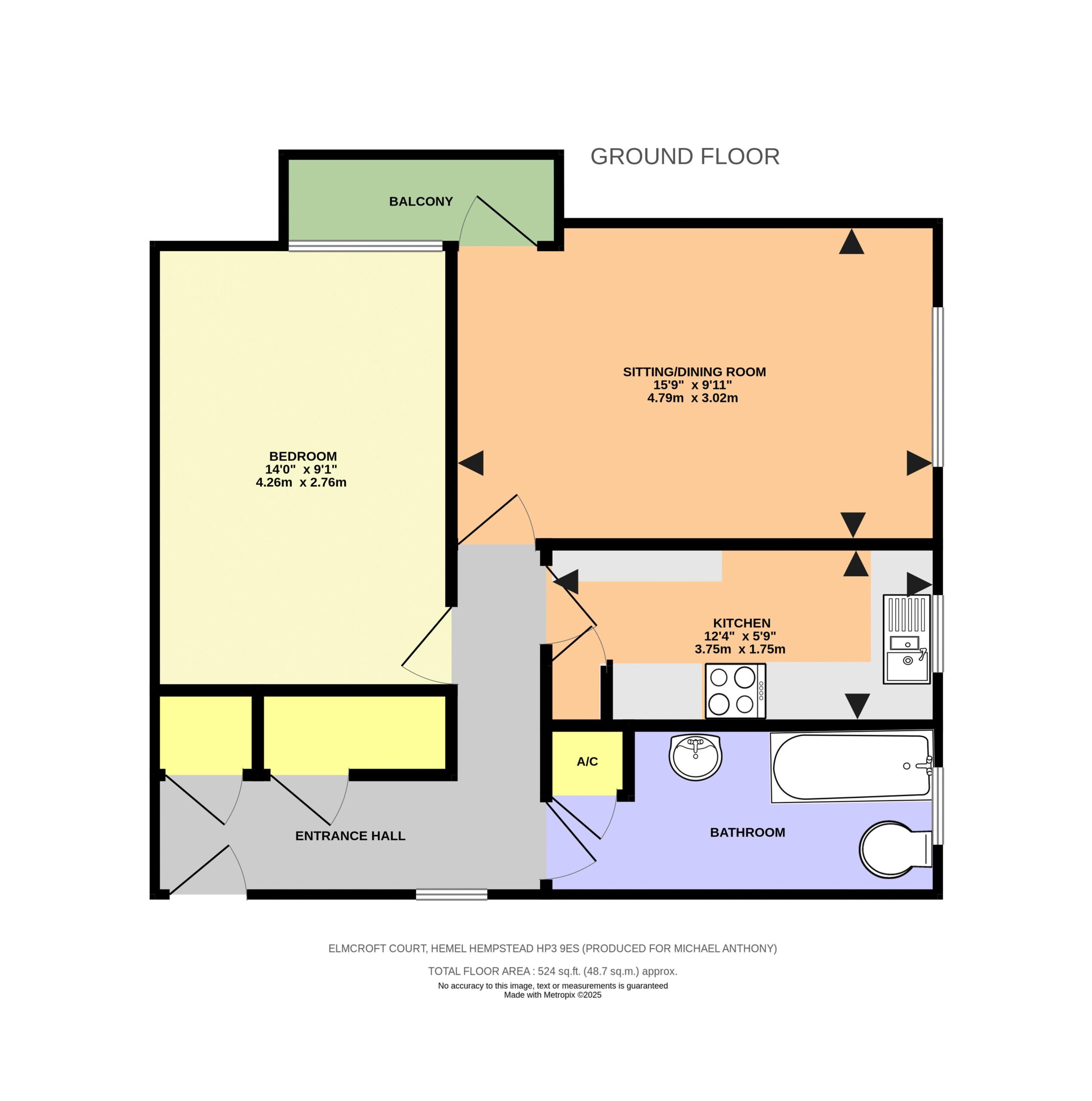 Floorplan for Burnet Close, Hemel Hempstead, Hertfordshire, HP3 9ES