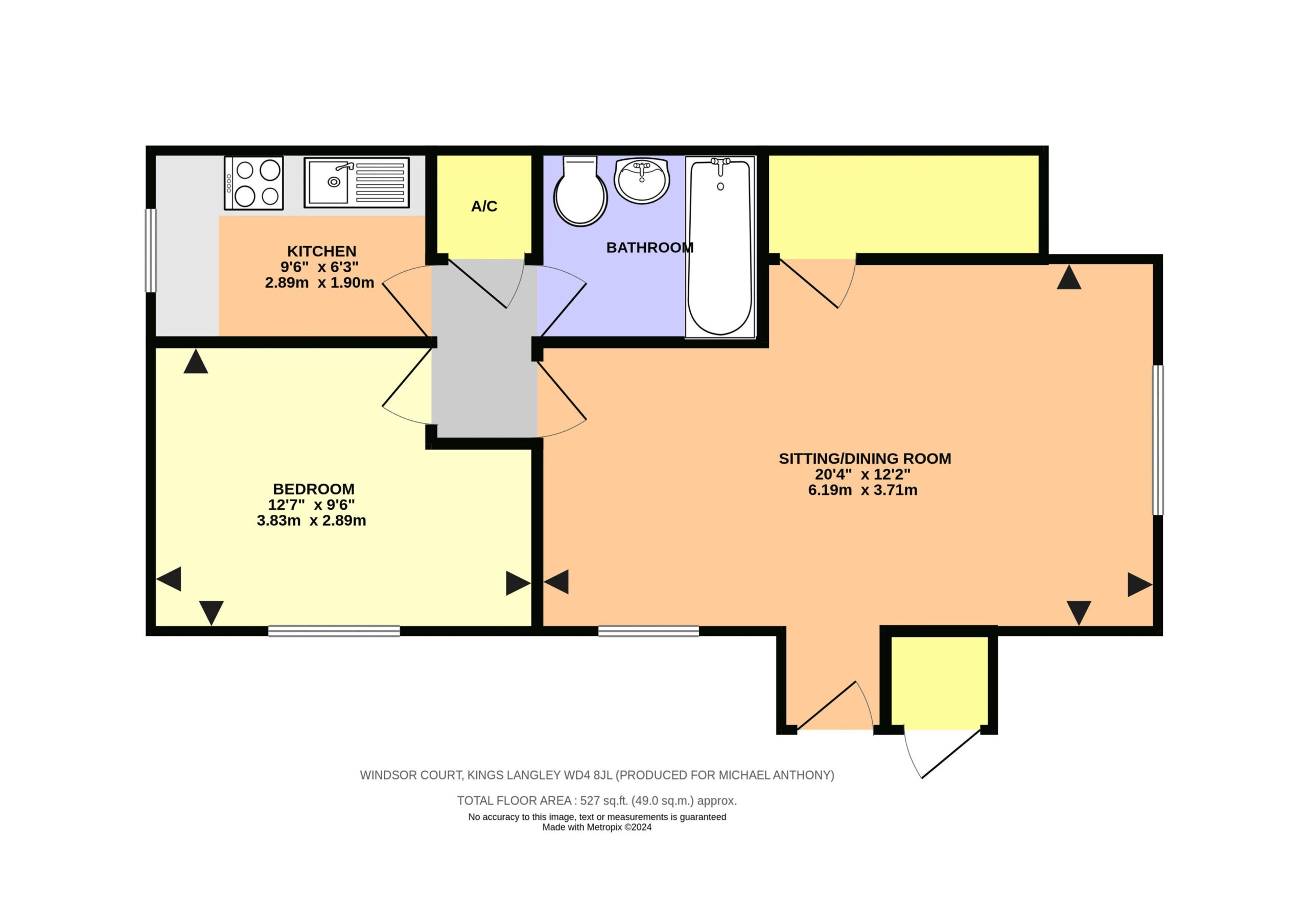 Floorplan for Church Lane, Kings Langley, Hertfordshire, WD4 8JL