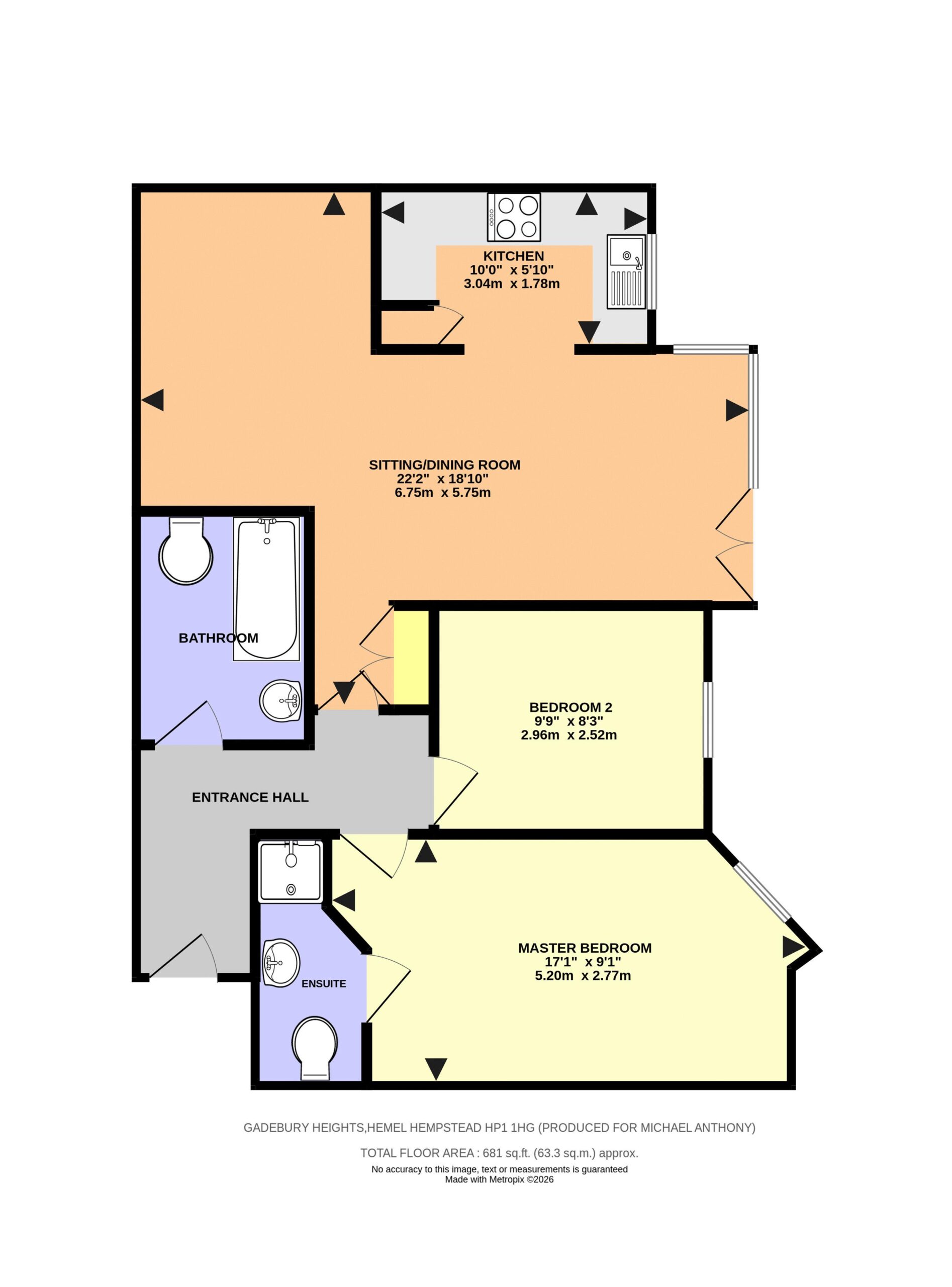 Floorplan for Bury Road, Hemel Hempstead, Hertfordshire, HP1 1HG