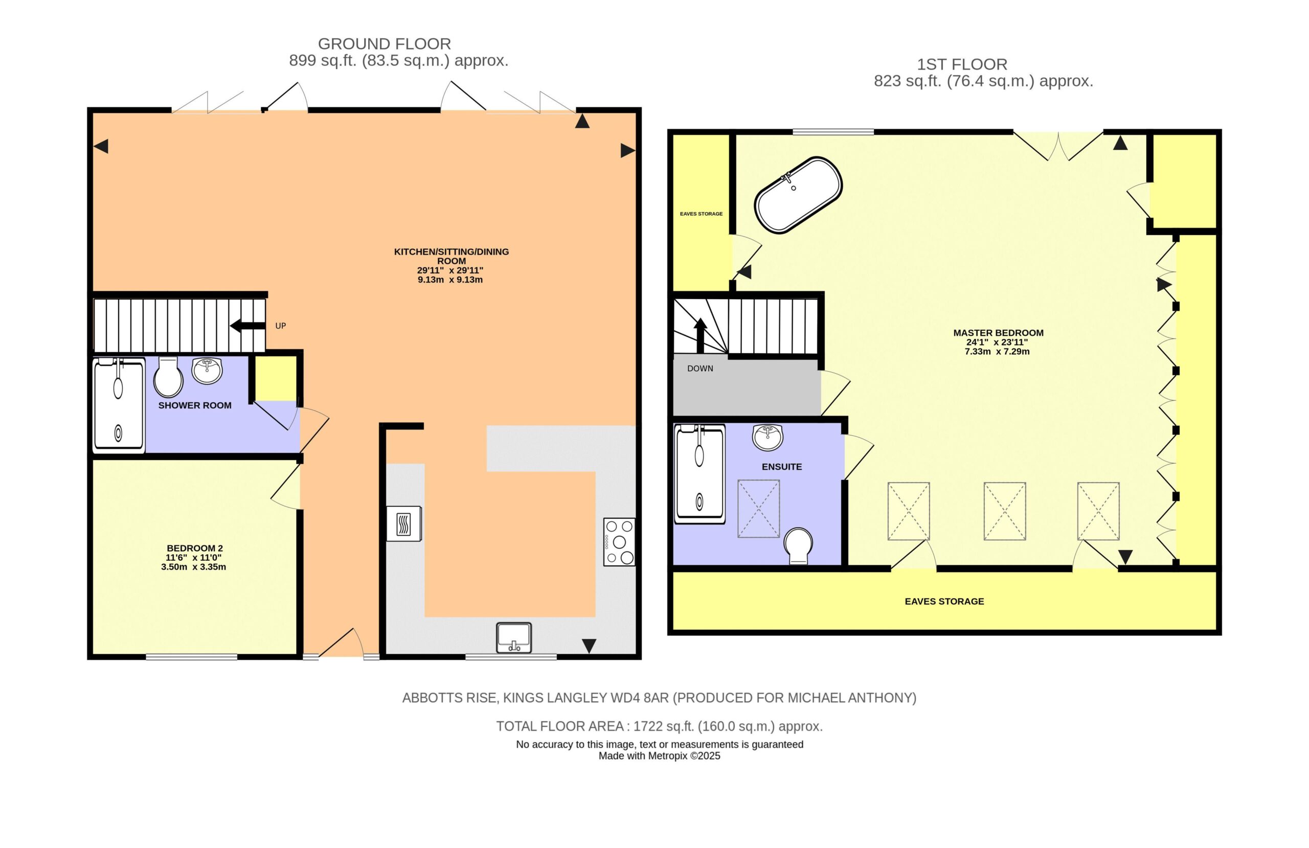 Floorplan for Abbots Rise, Kings Langley, Hertfordshire, WD4 8AR