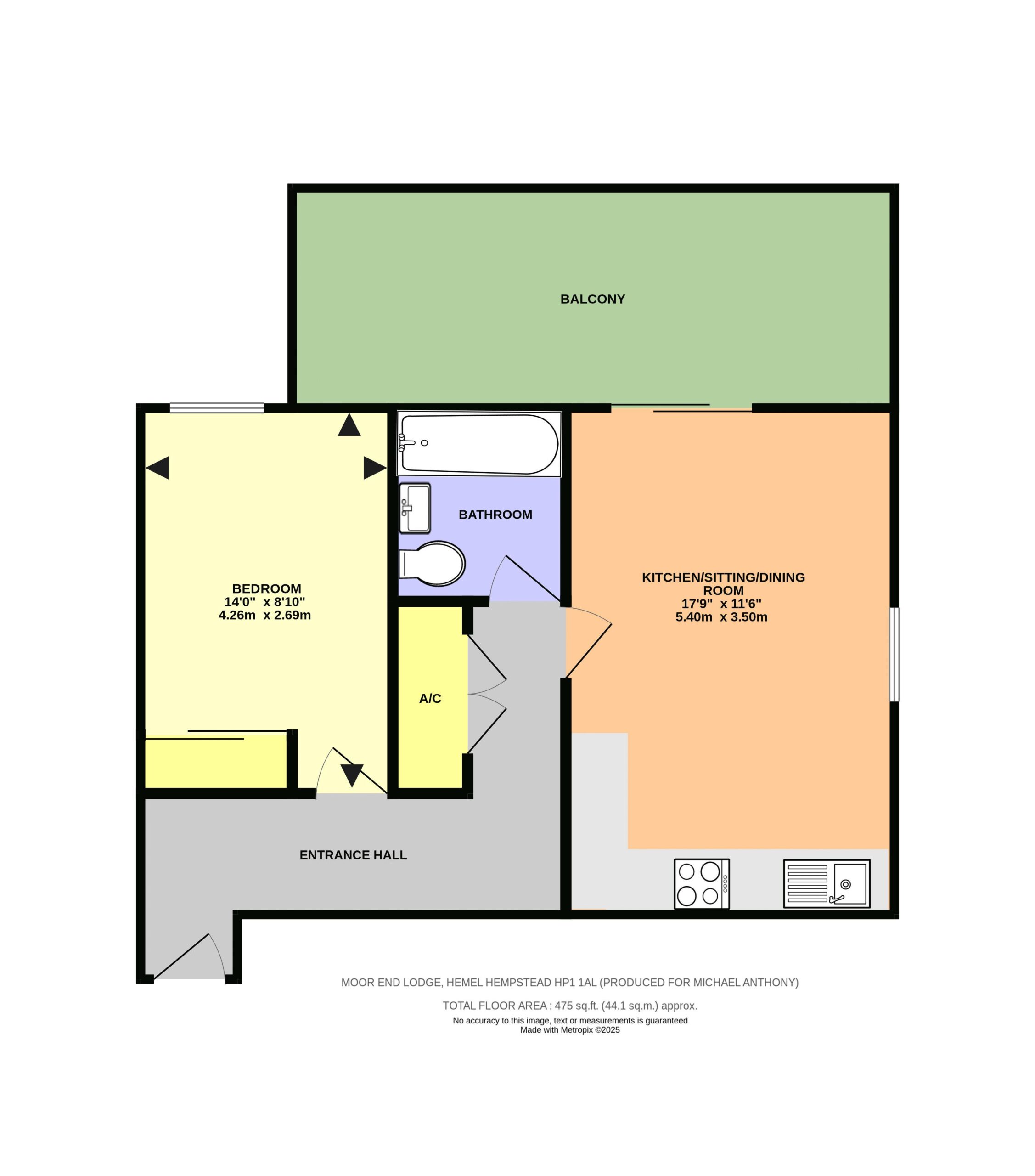 Floorplan for Cotterells, Hemel Hempstead, Hertfordshire, HP1 1AL