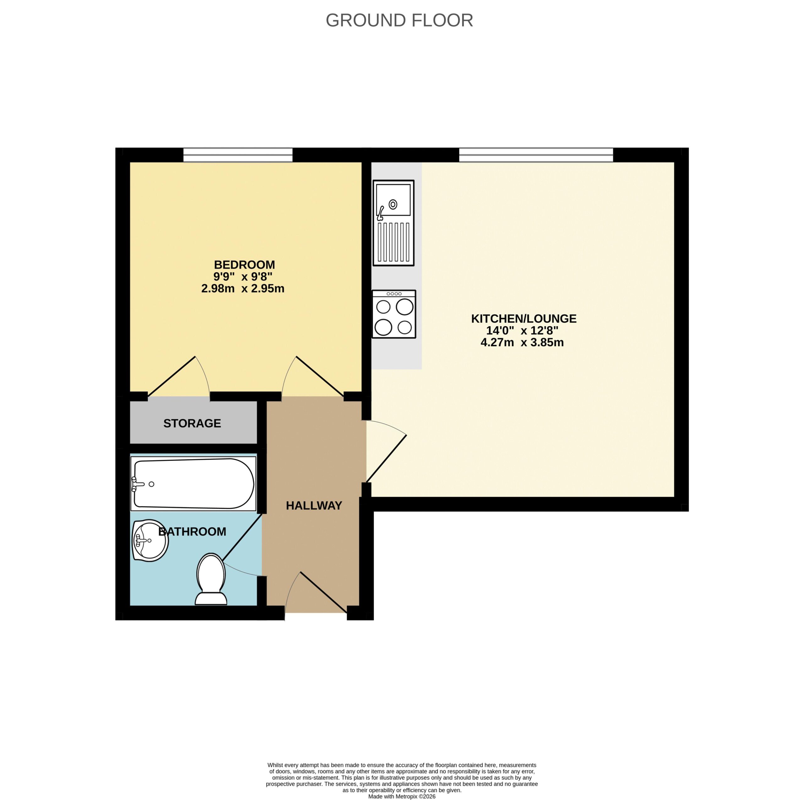 Floorplan for Wolsey Road, Hemel Hempstead, Hertfordshire, HP2 4TU