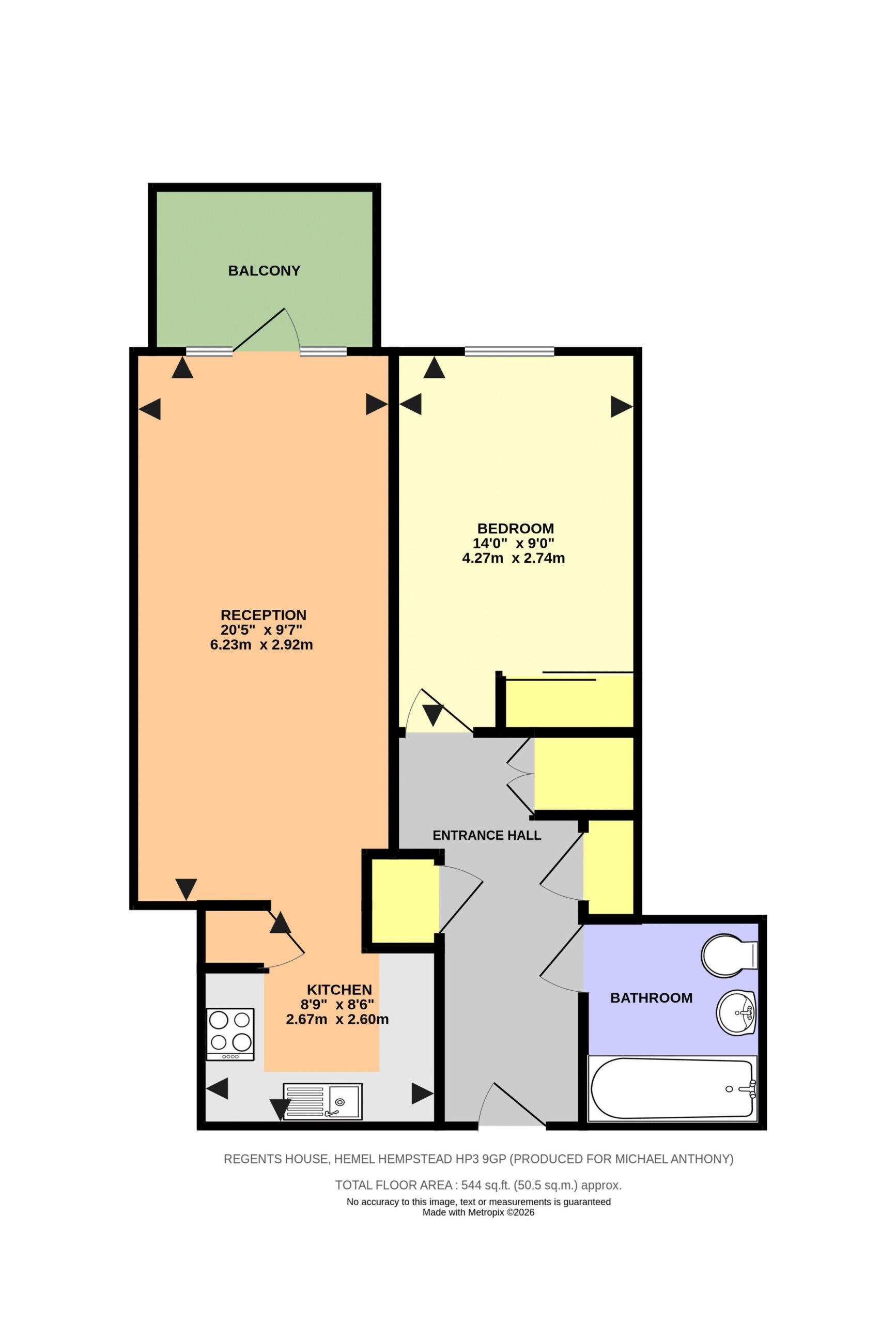 Floorplan for Frogmore Road, Hemel Hempstead, Hertfordshire, HP3 9GP