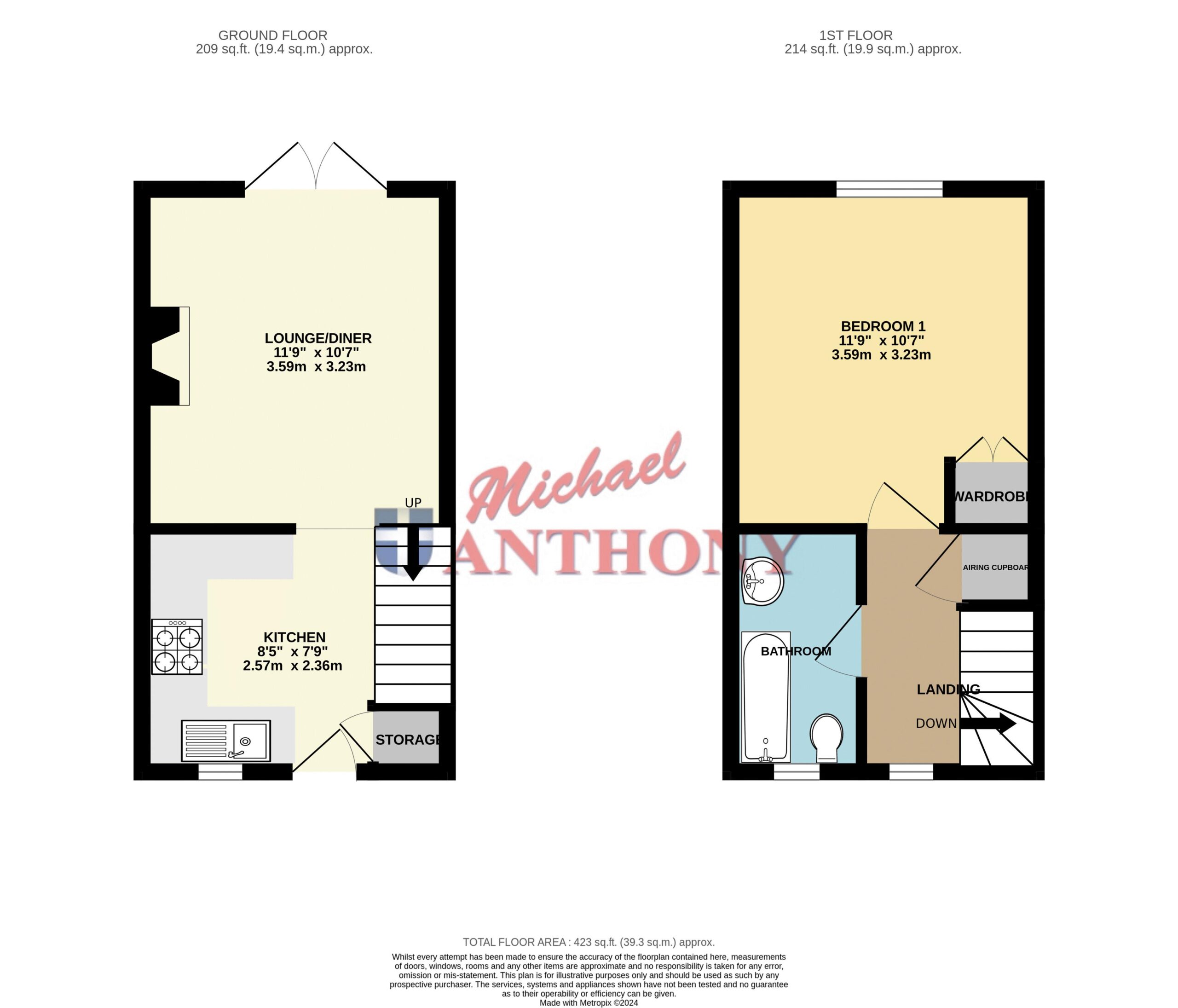 Floorplan for Bardsey Court, Monkston, Milton Keynes, Buckinghamshire, MK10 9DL