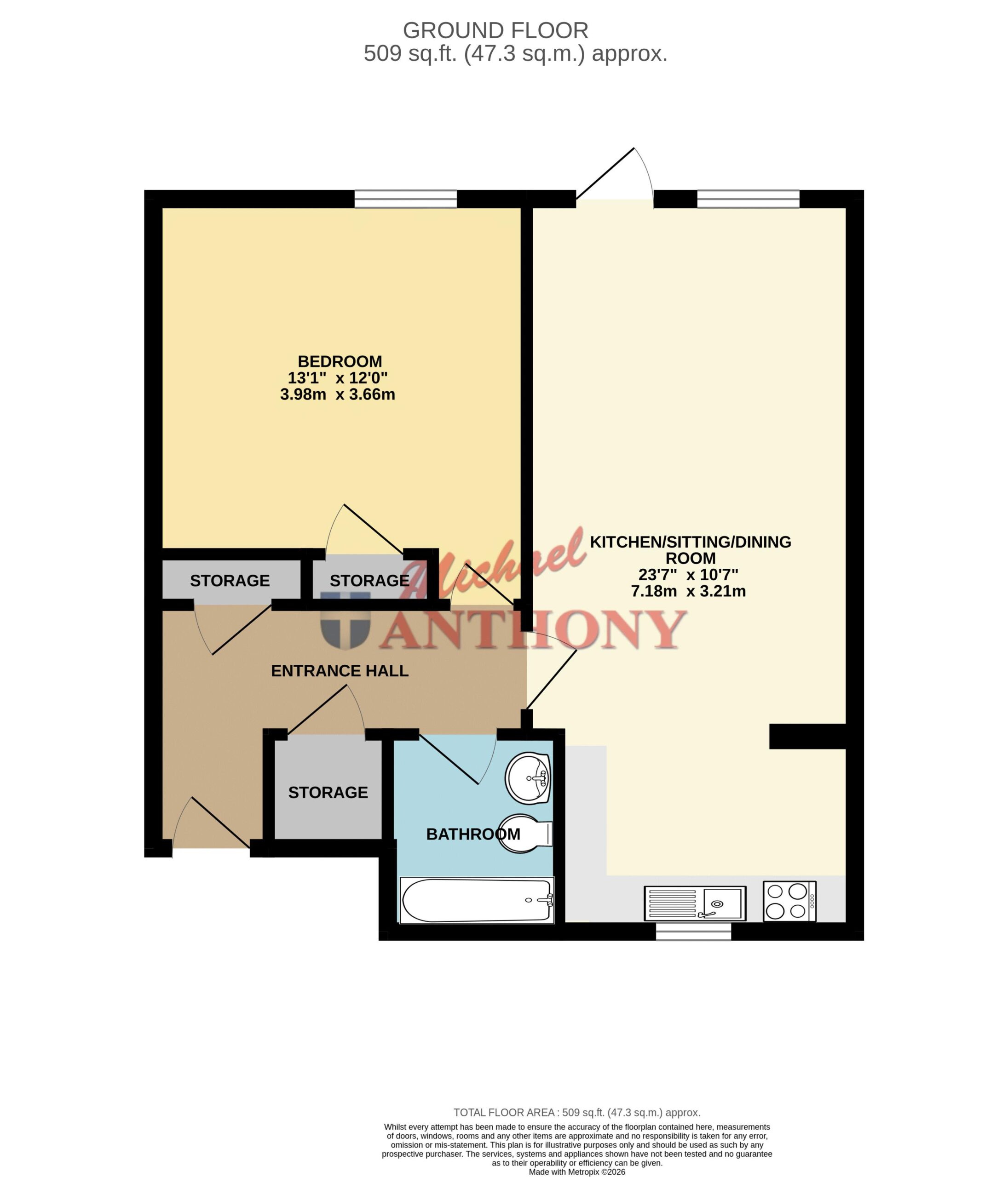 Floorplan for Downs Barn Boulevard, Downs Barn, Milton Keynes, Buckinghamshire, MK14 7LB