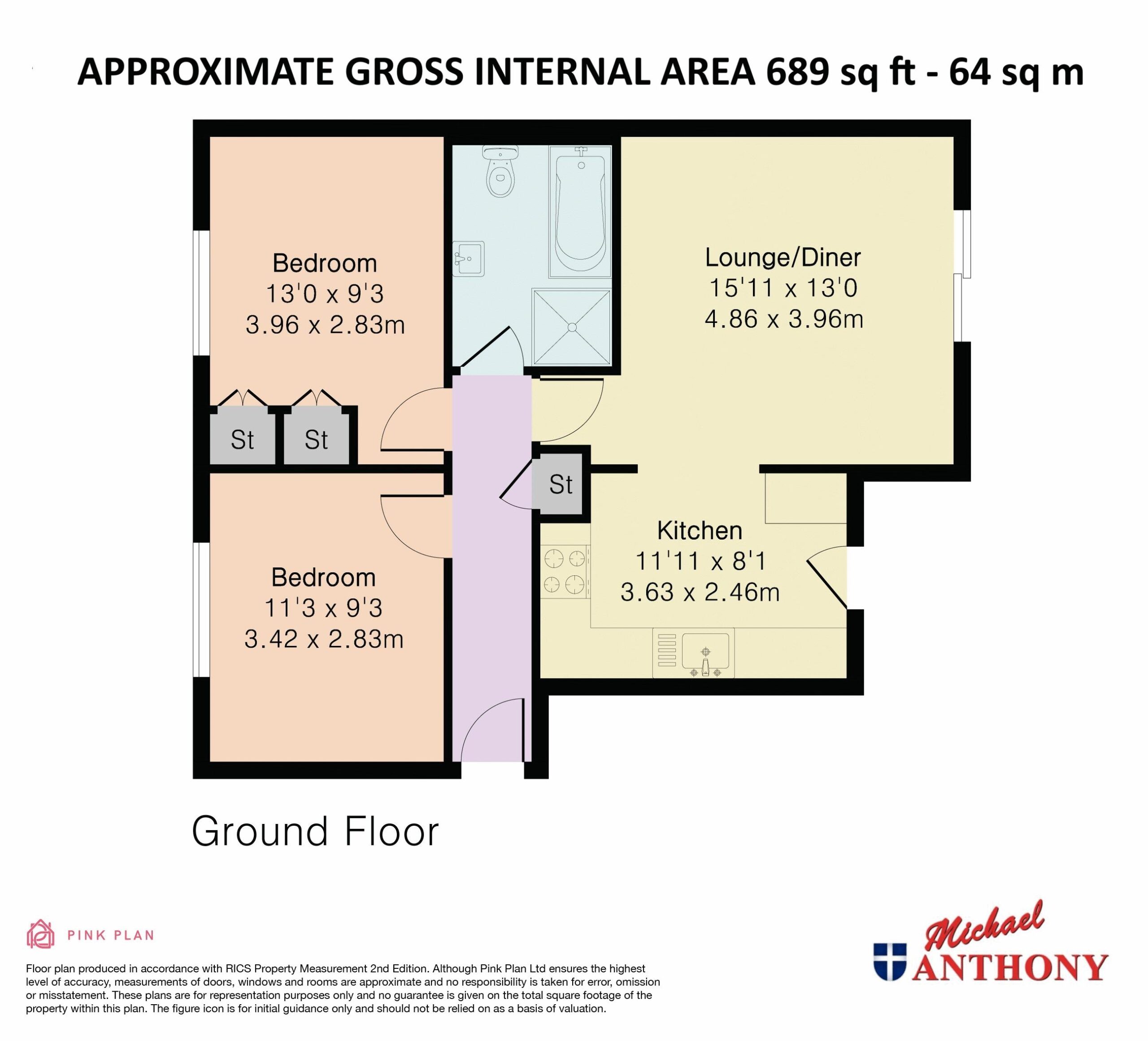 Floorplan for Kelling Way, Broughton, Milton Keynes, Buckinghamshire, MK10 9NW