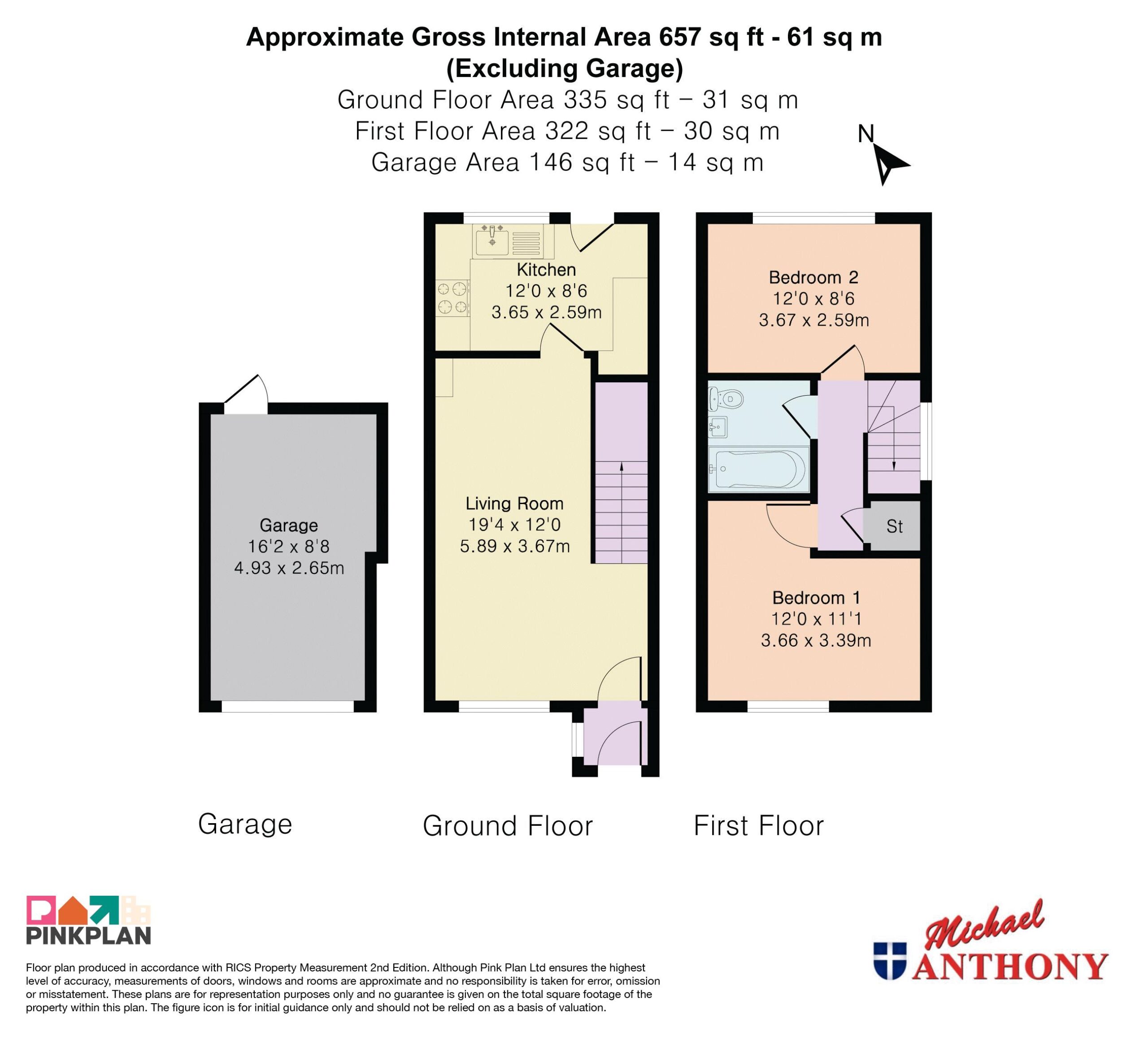 Floorplan for Downland, Two Mile Ash, Milton Keynes, Buckinghamshire, MK8 8HZ