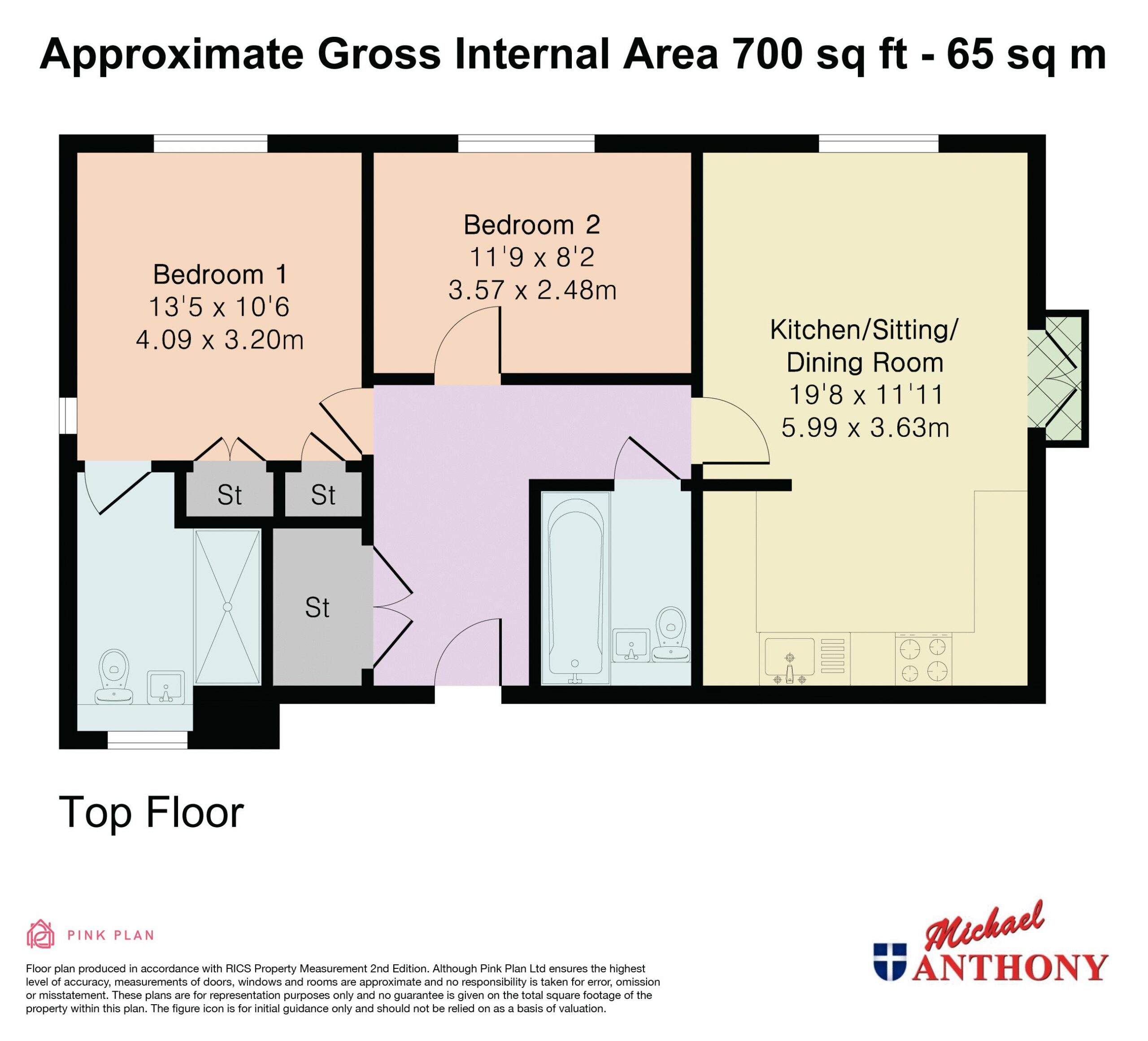 Floorplan for Cicero Crescent, Fairfields, Milton Keynes, Buckinghamshire, MK11 4BJ
