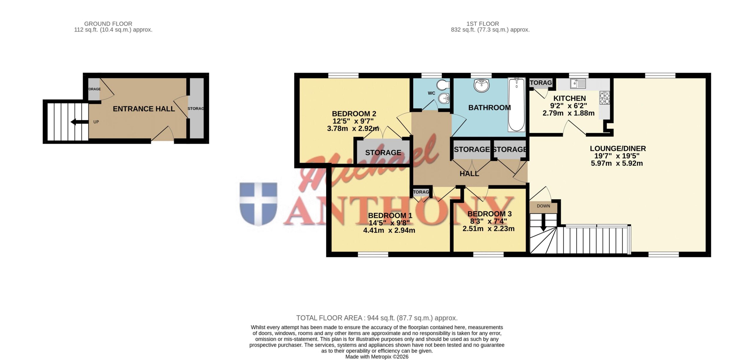 Floorplan for Thompson Street, New Bradwell, Milton Keynes, Buckinghamshire, MK13 0EF