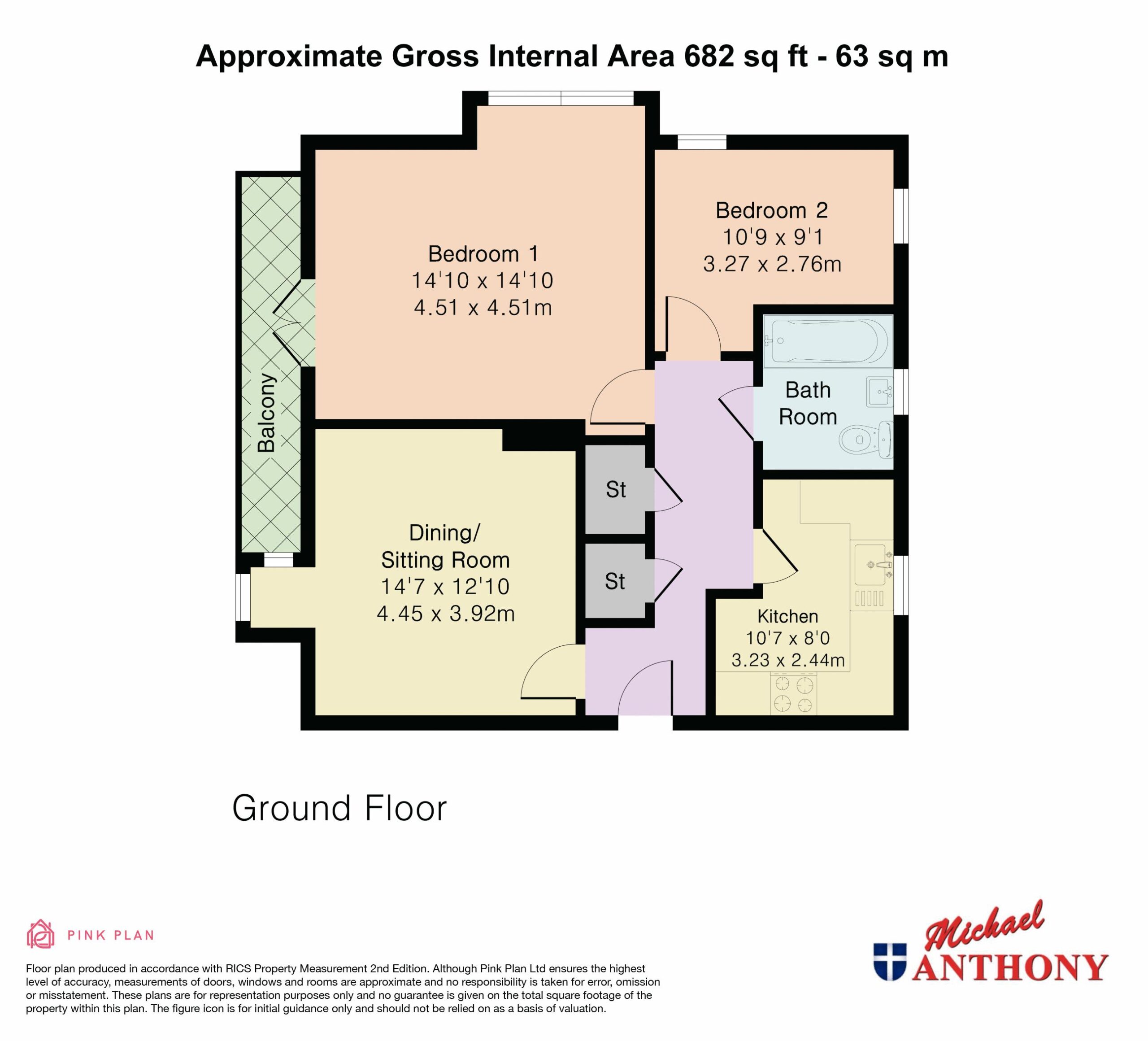 Floorplan for Countess Way, Brooklands, Milton Keynes, Buckinghamshire, MK10 7HG