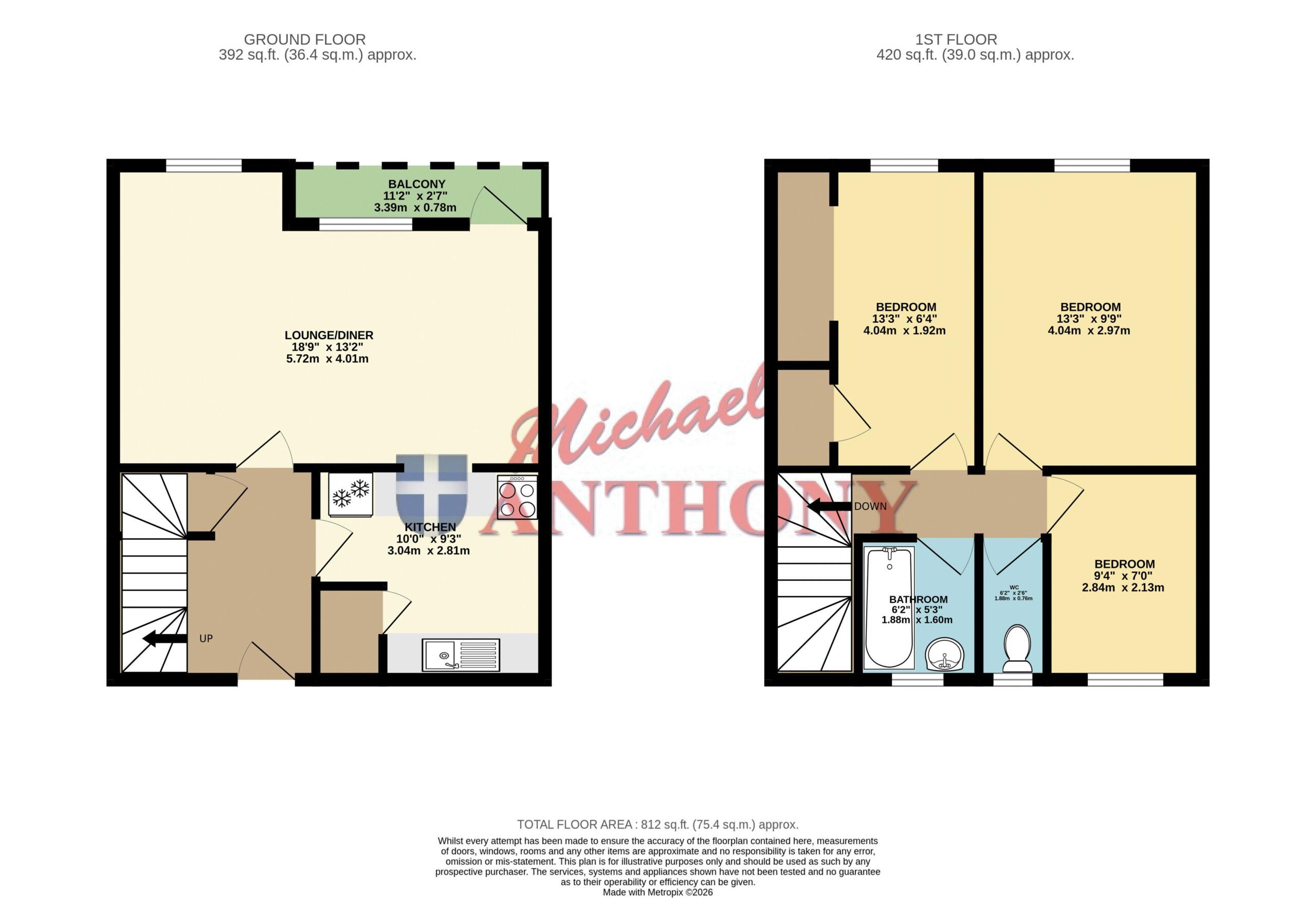 Floorplan for Whaddon Way, Bletchley, Milton Keynes, Buckinghamshire, MK3 7DG
