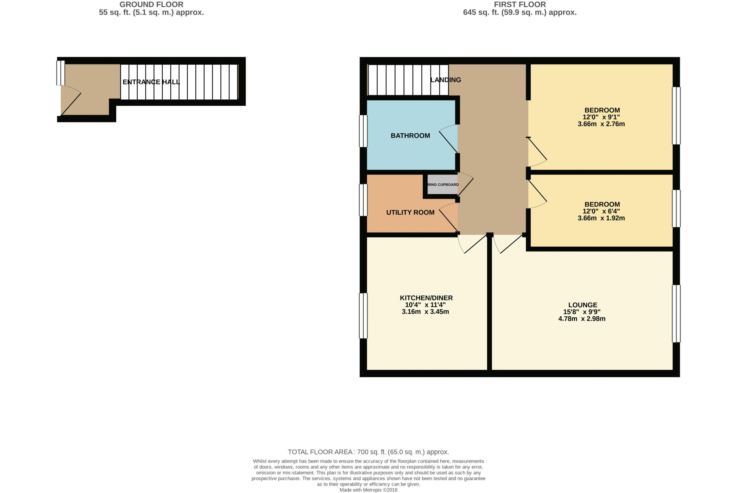 Floorplan for Cromarty Court, Bletchley, Milton Keynes, Buckinghamshire, MK3 7SU