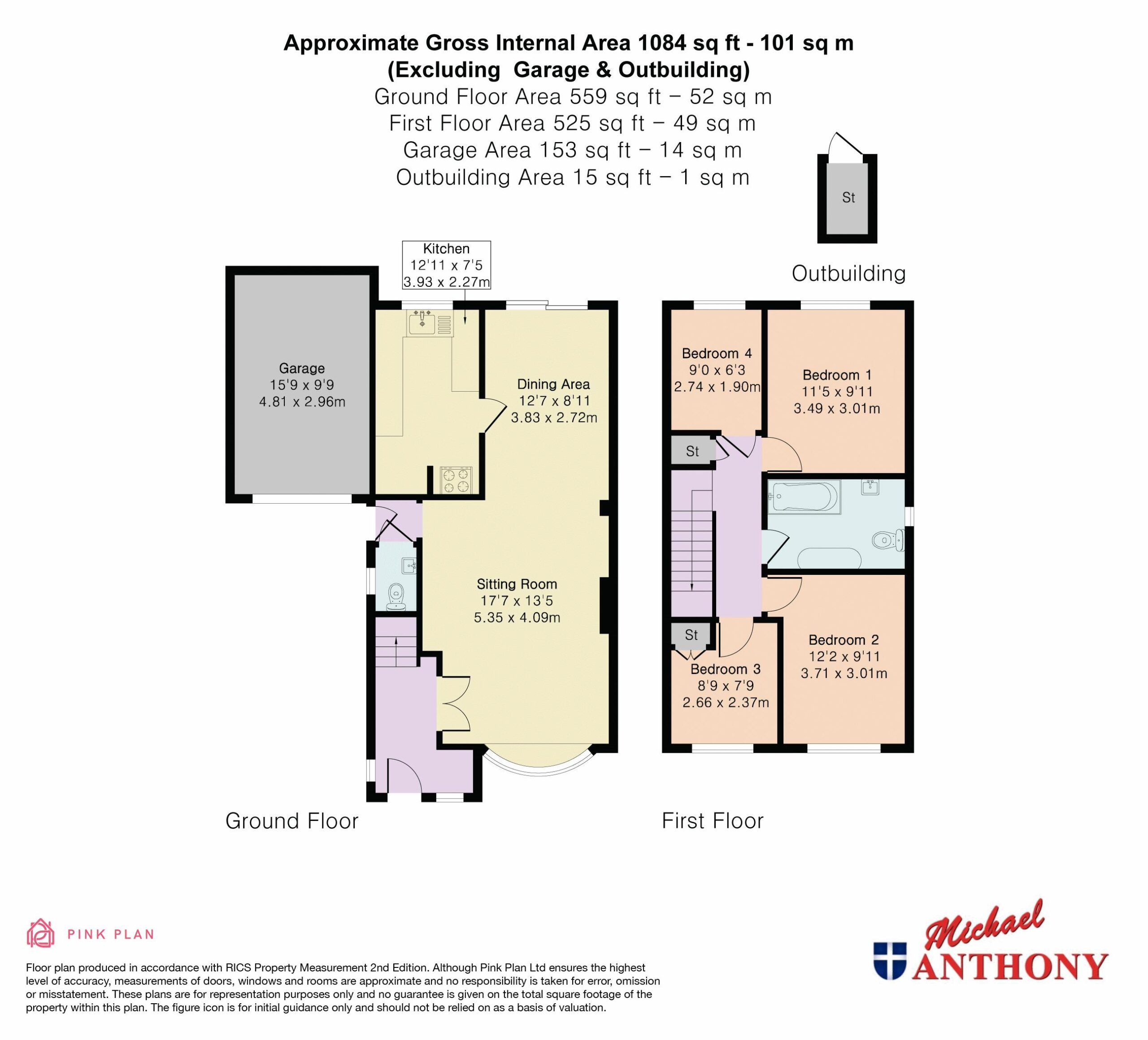 Floorplan for Aberdeen Close, Bletchley, Milton Keynes, Buckinghamshire, MK3 7SR