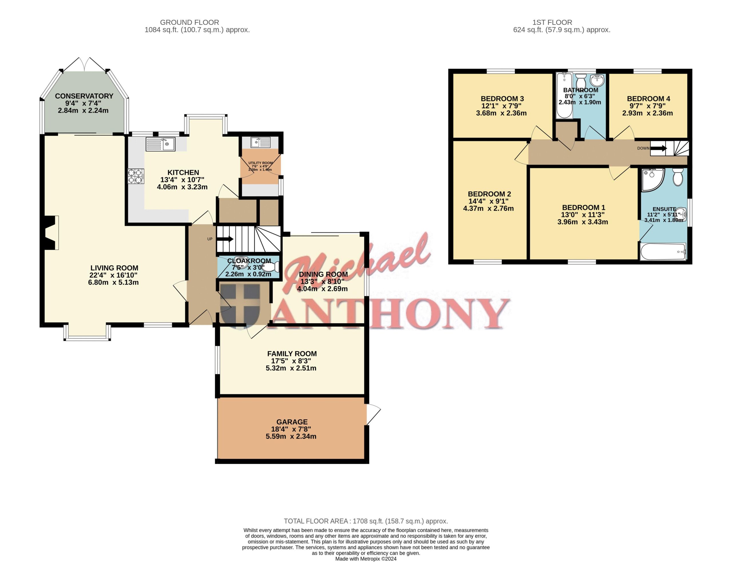 Floorplan for Thirsk Gardens, Bletchley, Milton Keynes, Buckinghamshire, MK3 5LH