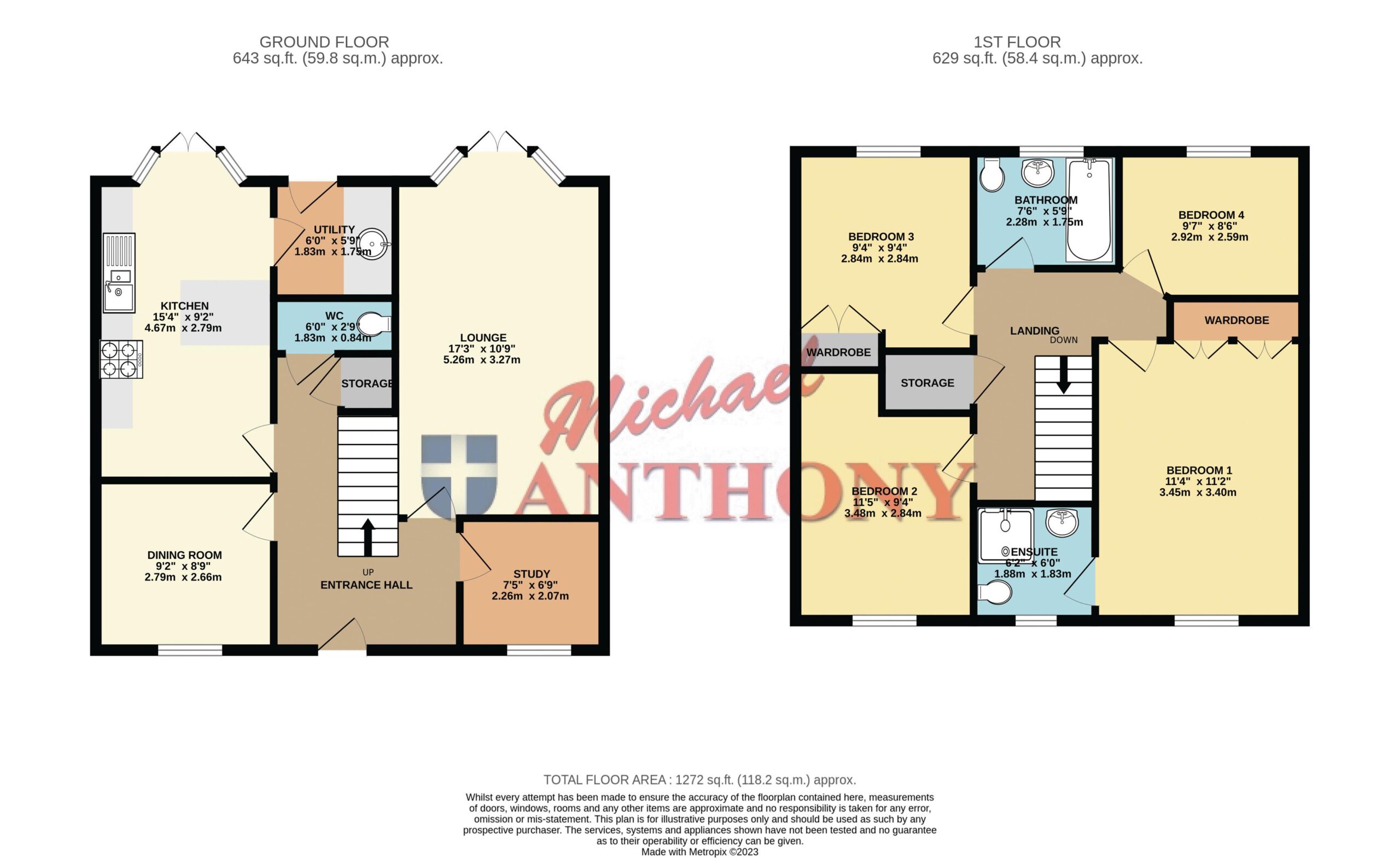 Floorplan for Whalley Drive, Bletchley, Milton Keynes, Buckinghamshire, MK3 6HS