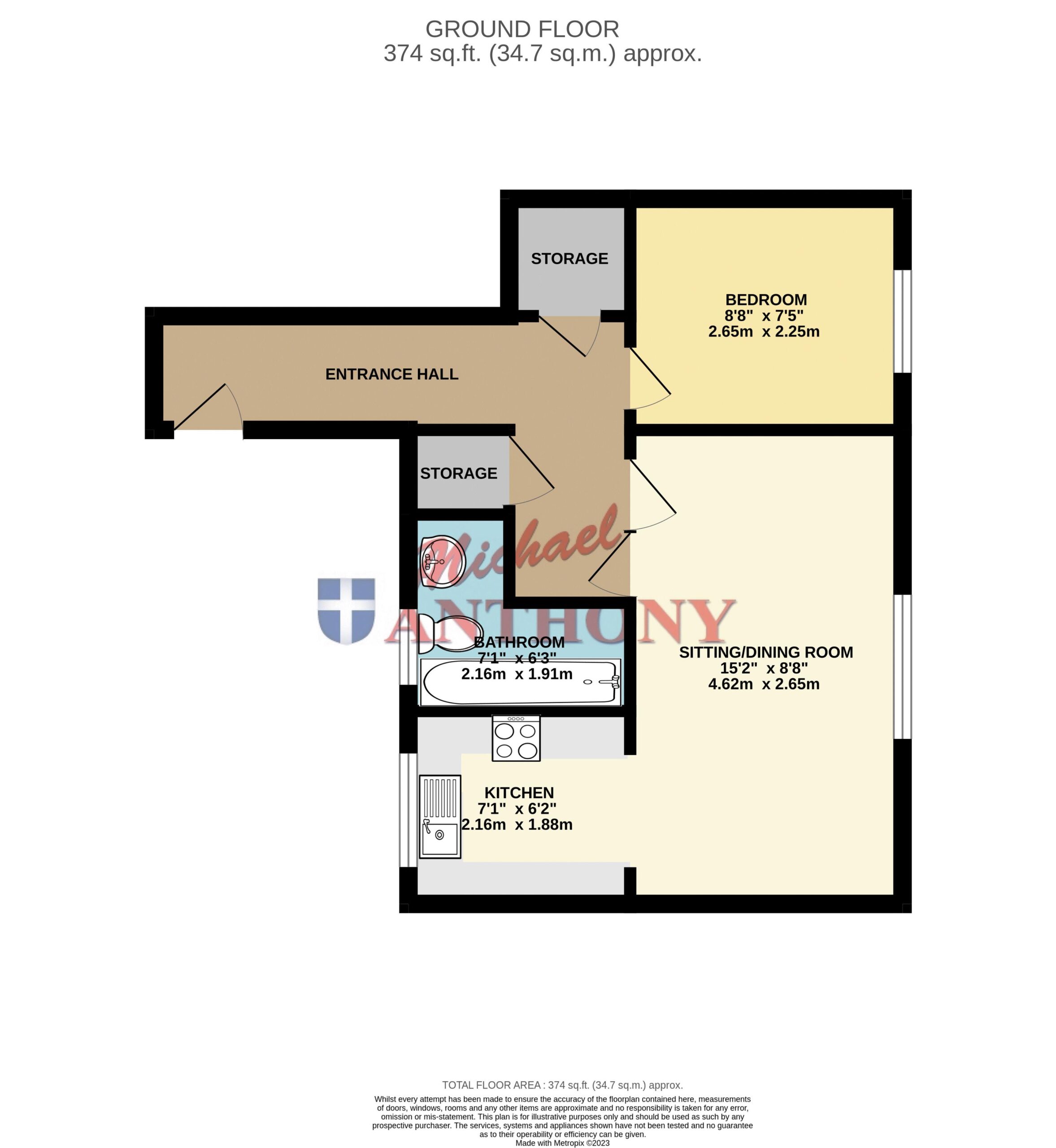 Floorplan for Pimpernel Grove, Walnut Tree, Milton Keynes, Buckinghamshire, MK7 7LG