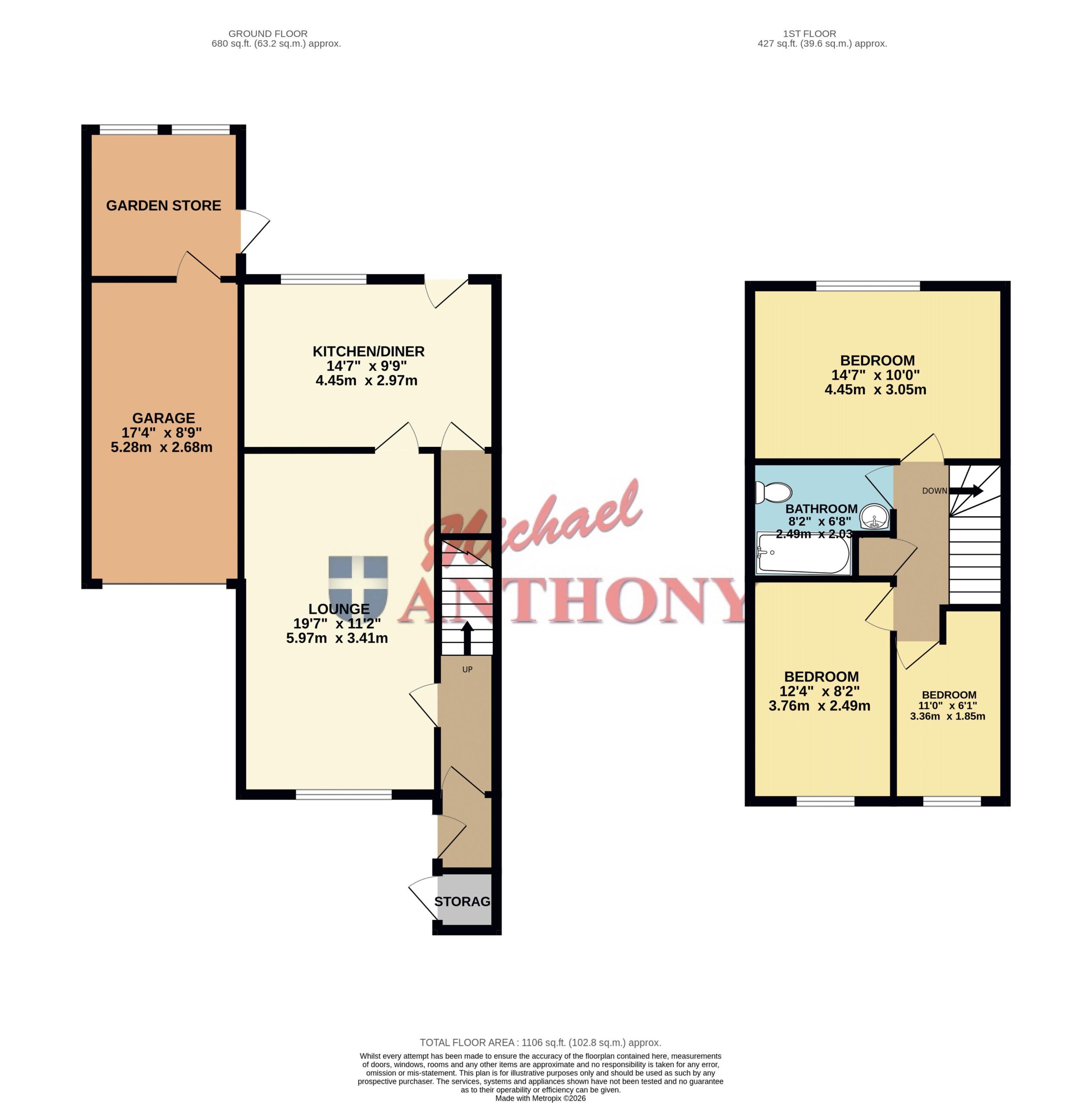 Floorplan for Dunchurch Dale, Walnut Tree, Milton Keynes, Buckinghamshire, MK7 7BU