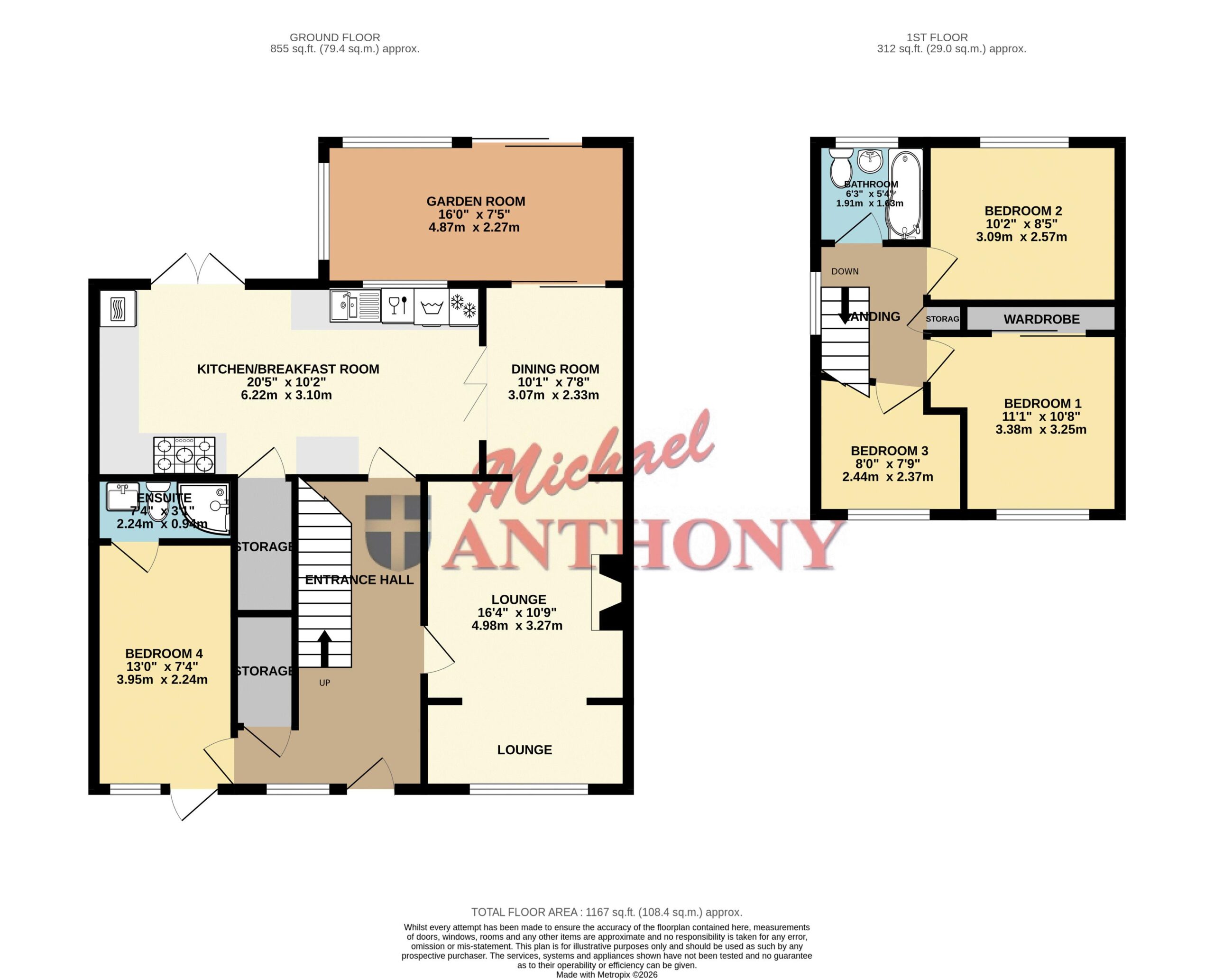 Floorplan for Sutherland Grove, Bletchley, Milton Keynes, Buckinghamshire, MK3 7NX