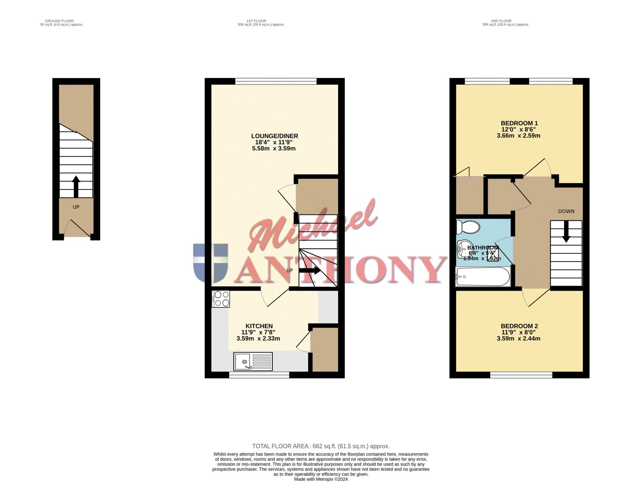 Floorplan for Vicarage Road, Bletchley, Milton Keynes, Buckinghamshire, MK2 2HA