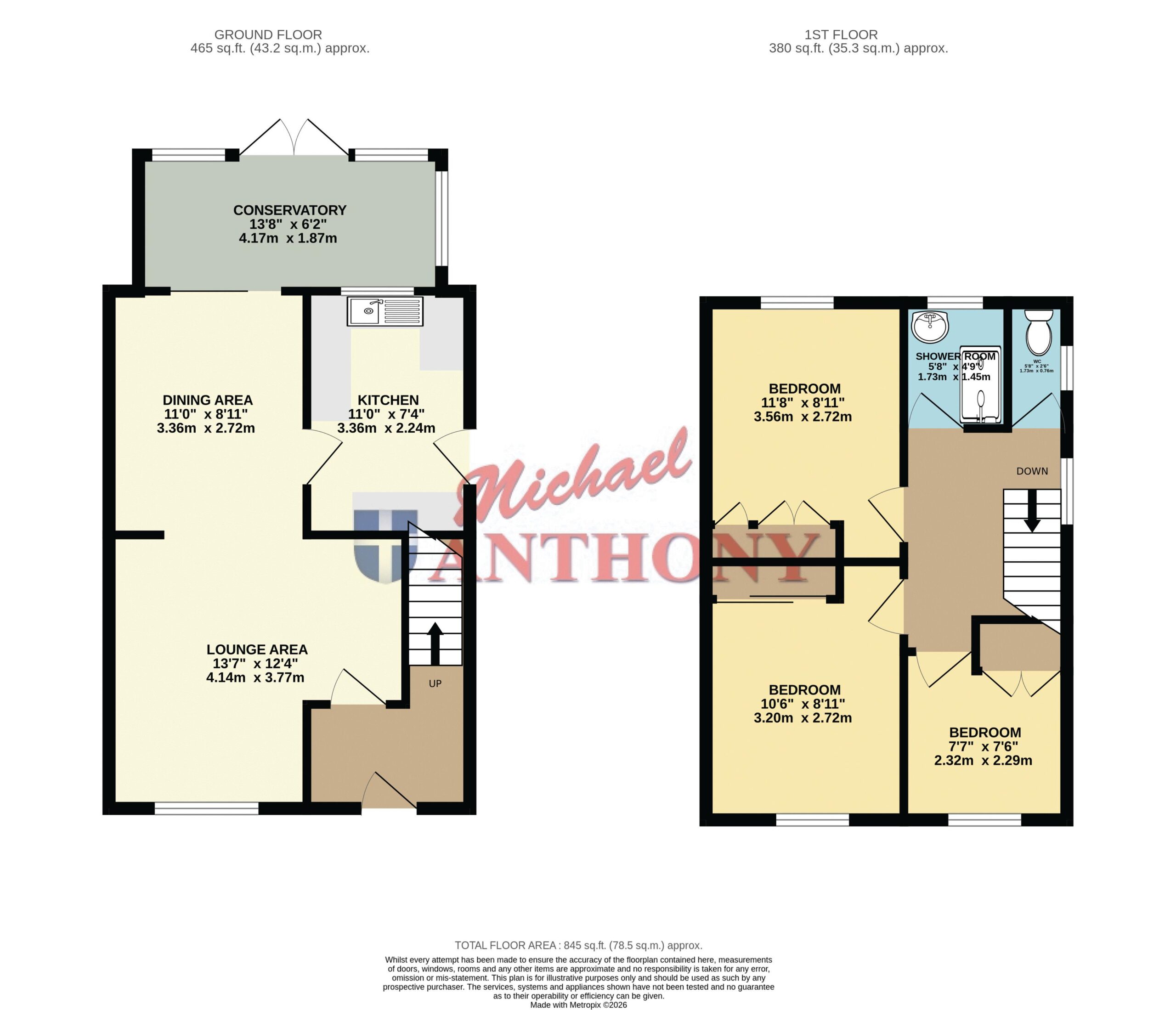 Floorplan for Nene Drive, Bletchley, Milton Keynes, Buckinghamshire, MK3 7BY
